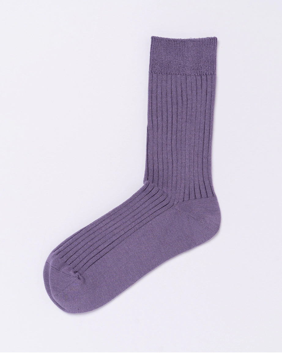 Premium Seamless Mercerized Cotton Socks for Women & Men - Soft Breathable Comfort - Deep Lilac Color - Ideal for Running, Yoga & Everyday Wear