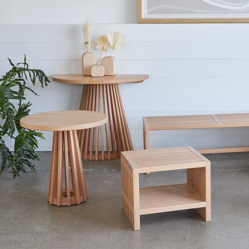 Sustainable Zero Waste Accent Table - Eco-Friendly Side Table for Living Room, Bedroom & Office - Perfect for Modern Home Decor & Small Space Furniture Needs