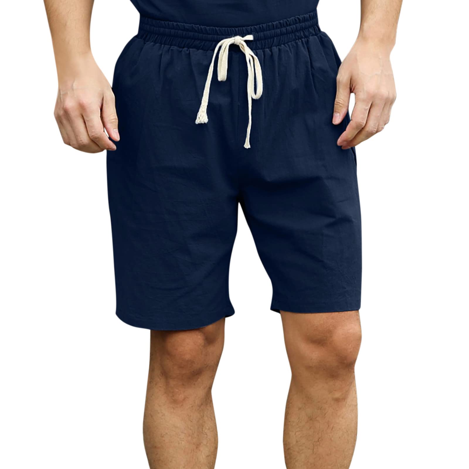 Men's Summer Casual Shorts - Drawstring Ruched Athletic Shorts with Pockets | Loose Fit Comfortable Short Pants for Running, Gym, and Outdoor Activities