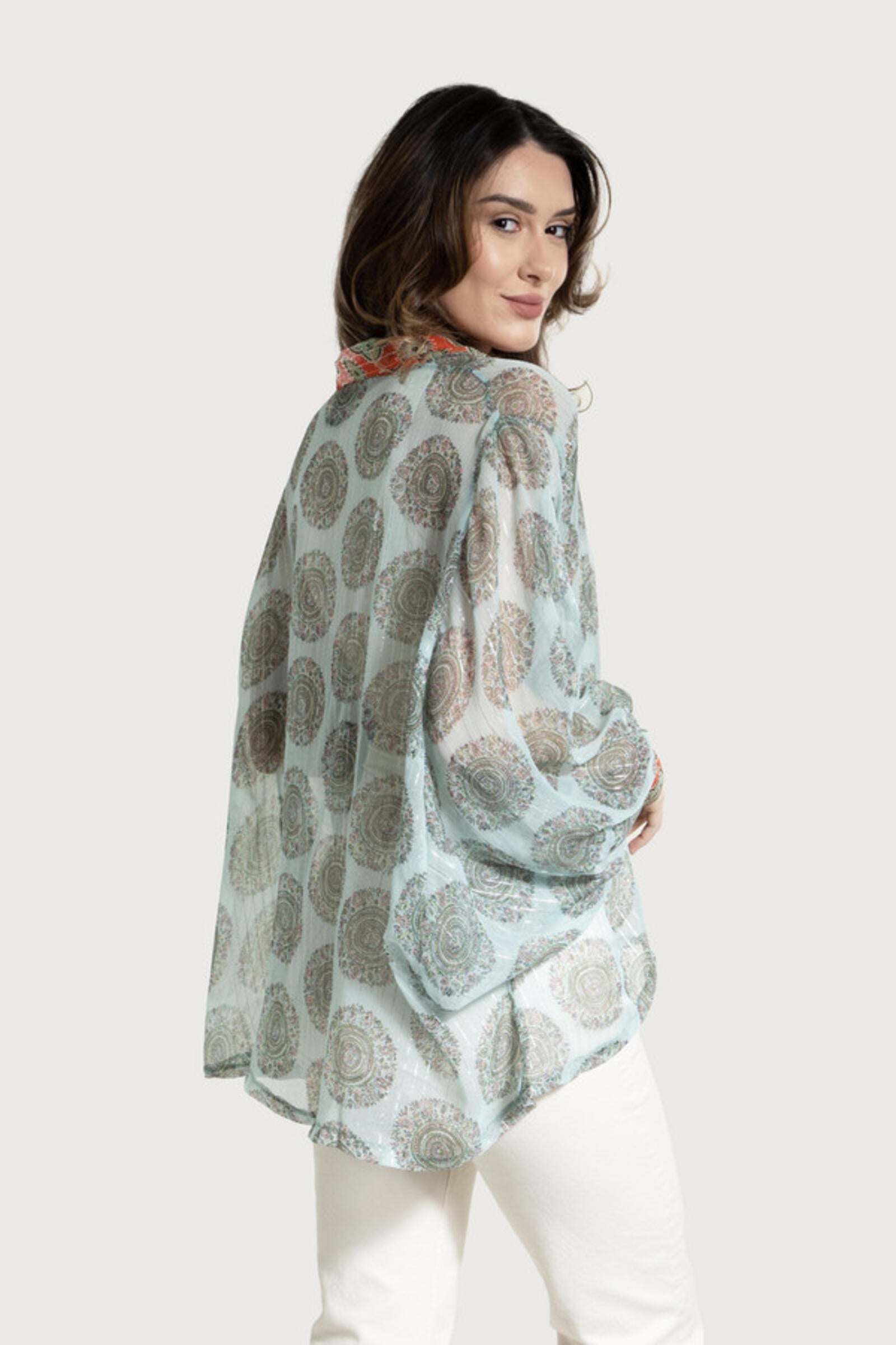 Floral Print Tie Front Kimono - Lightweight Cover Up for Women, Beachwear, Loungewear, and Summer Outfits