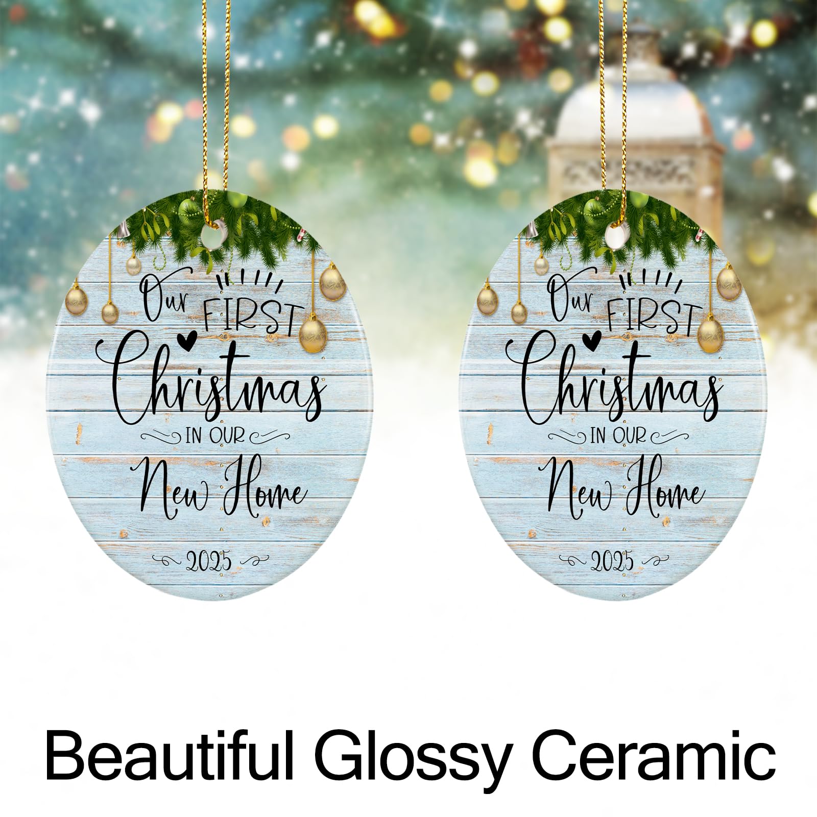 2025 First Christmas in Our New Home Ornament - Personalized Housewarming Gift for New Homeowners - Perfect for Christmas Tree Decor & New Home Celebration