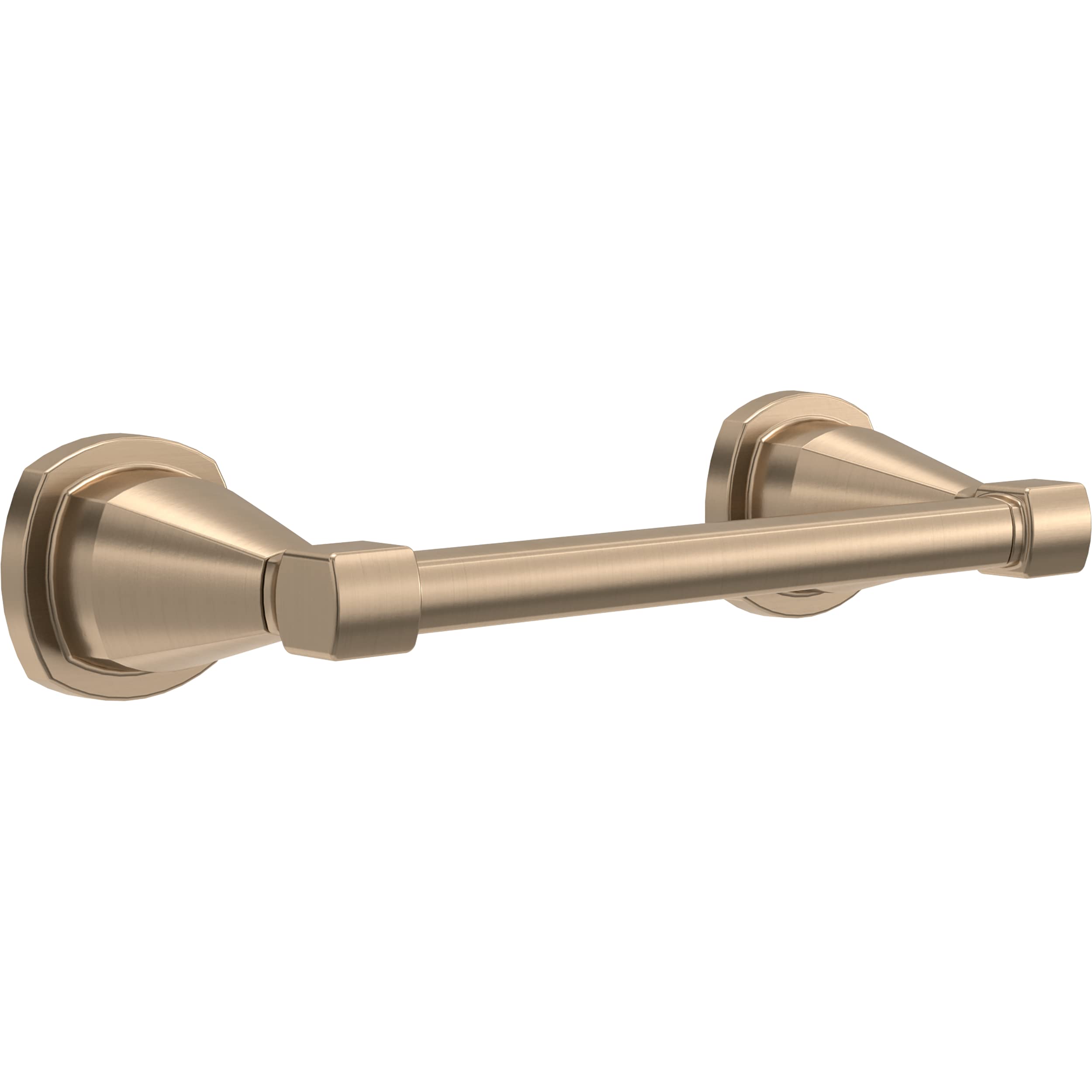 Delta Faucet 77655-CZ Stryke Double Post Pivoting Toilet Paper Holder in Champagne Bronze - Durable Bathroom Accessory for Modern Homes & Luxury Hotels