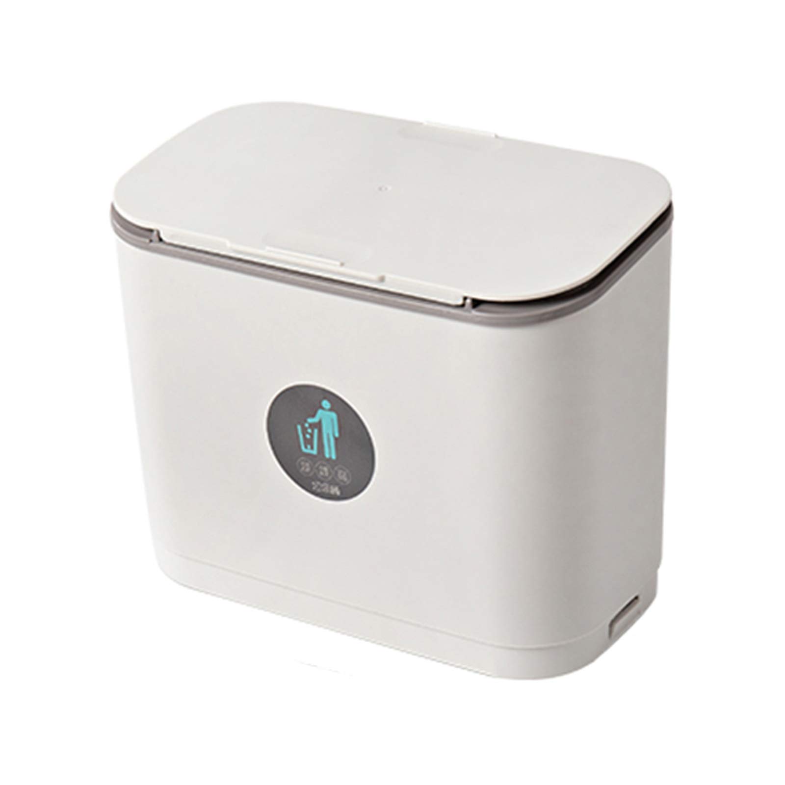 Zhangjinyishop2016 1.5 Gallon Under Sink Trash Can - Hanging Kitchen Garbage Bin with Lid for Cabinet Door, Wall Mounted Small Waste Basket for Home Use - Perfect for Kitchen, Bathroom, Office & RV Spaces