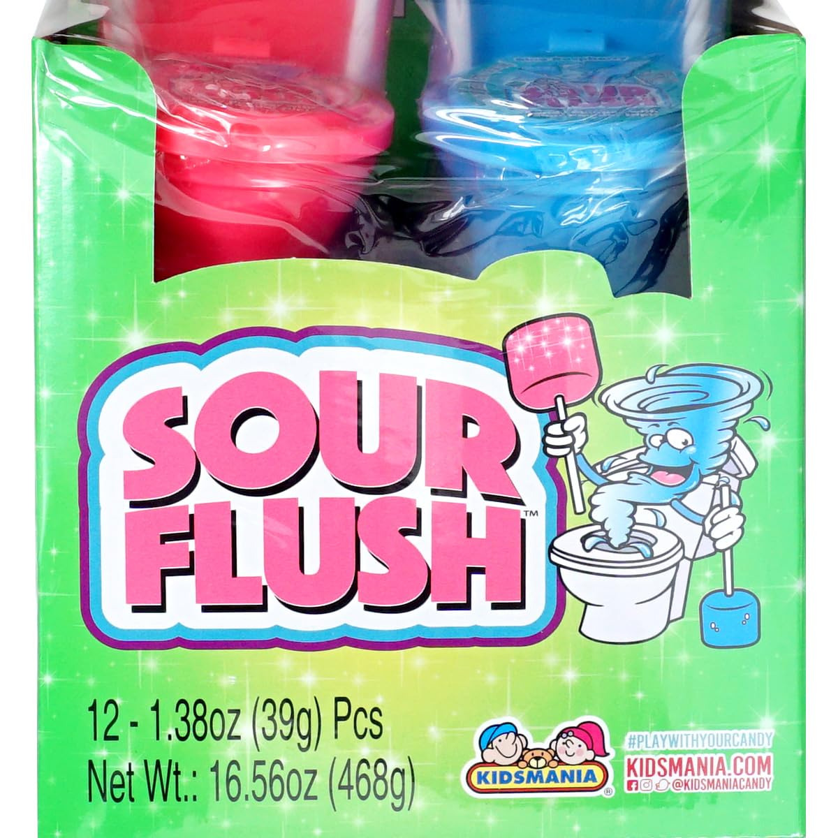 Sour Flush Toilet Candy 12-Pack - 3 Fun Flavors for Prank Gifts & Parties