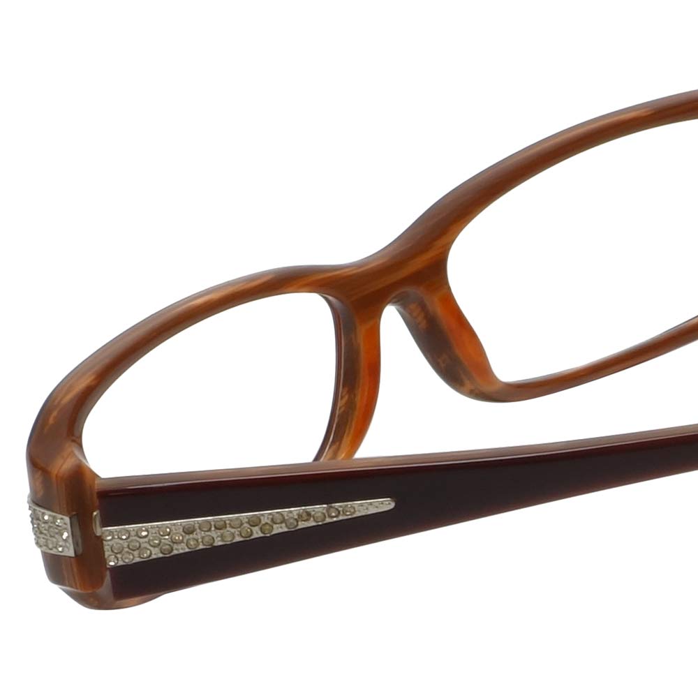 Calabria 847 Dazzles Reading Glasses with Hard Case - Stylish Blue Light Blocking Readers for Women & Men - Perfect for Reading, Computer Use & Office Work
