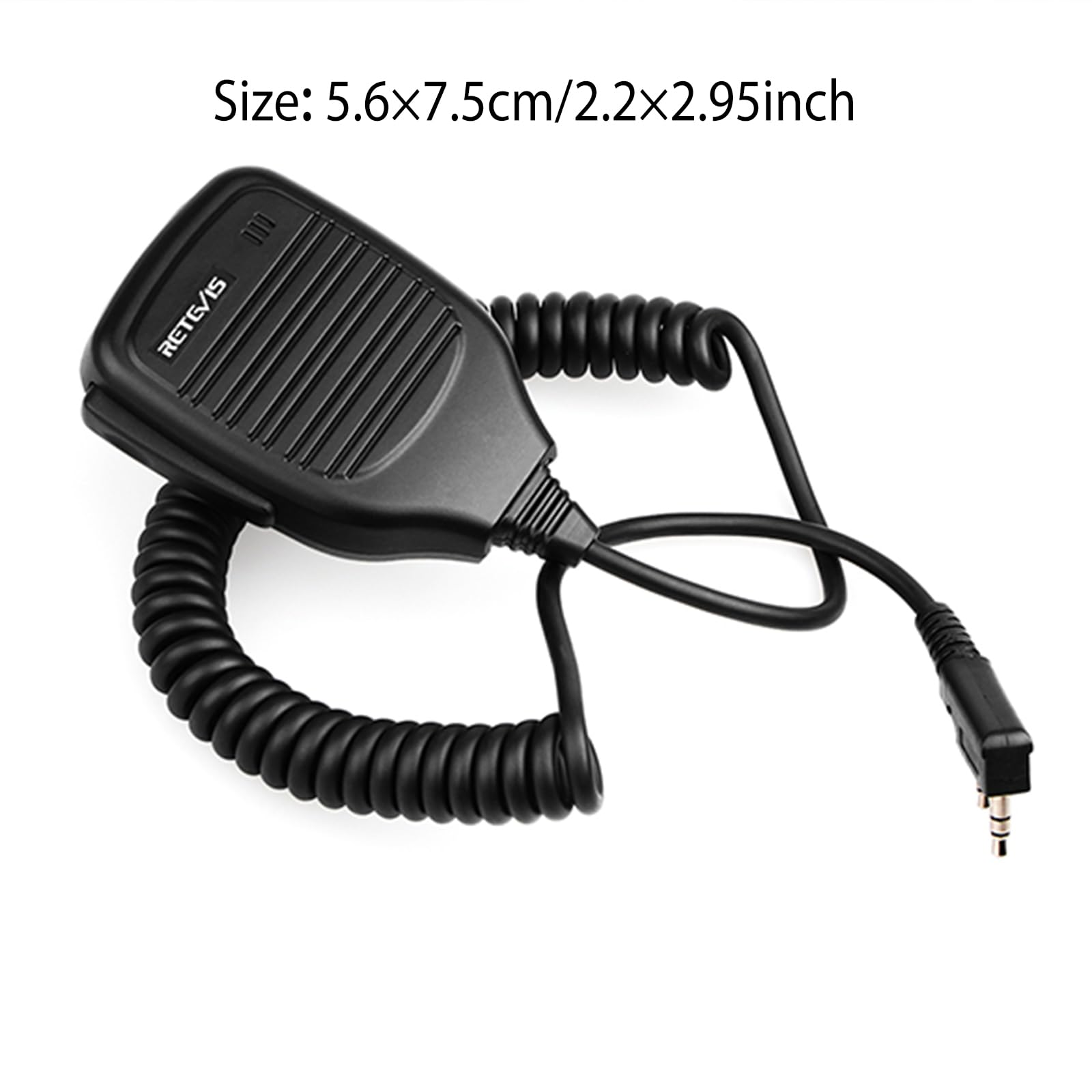 Retevis 2-Pin Shoulder Speaker Mic for Walkie Talkies - Compatible with Retevis RT22, RT21, RT68, RT22S, H-777, RB29, RT86 & More - Durable Hands-Free Communication for Construction, Security, and Outdoor Activities (2 Pack)