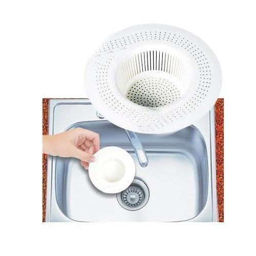 MARJI&ANUVRUTTI 3-Pack Plastic Kitchen Strainer - 11cm x 11cm Sink Drain Filter for Food Waste - Perfect for Kitchen Sinks, Bathroom Drains & Dishwashing Areas