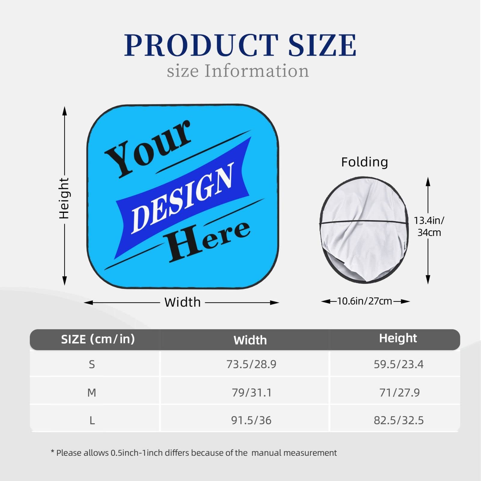 Customized Car Sun Visor - Personalized Design with Logo & Text, Foldable Windshield Sunshade for Car, Truck, SUV - Perfect Gift for Drivers, Ideal for Road Trips & Daily Commutes