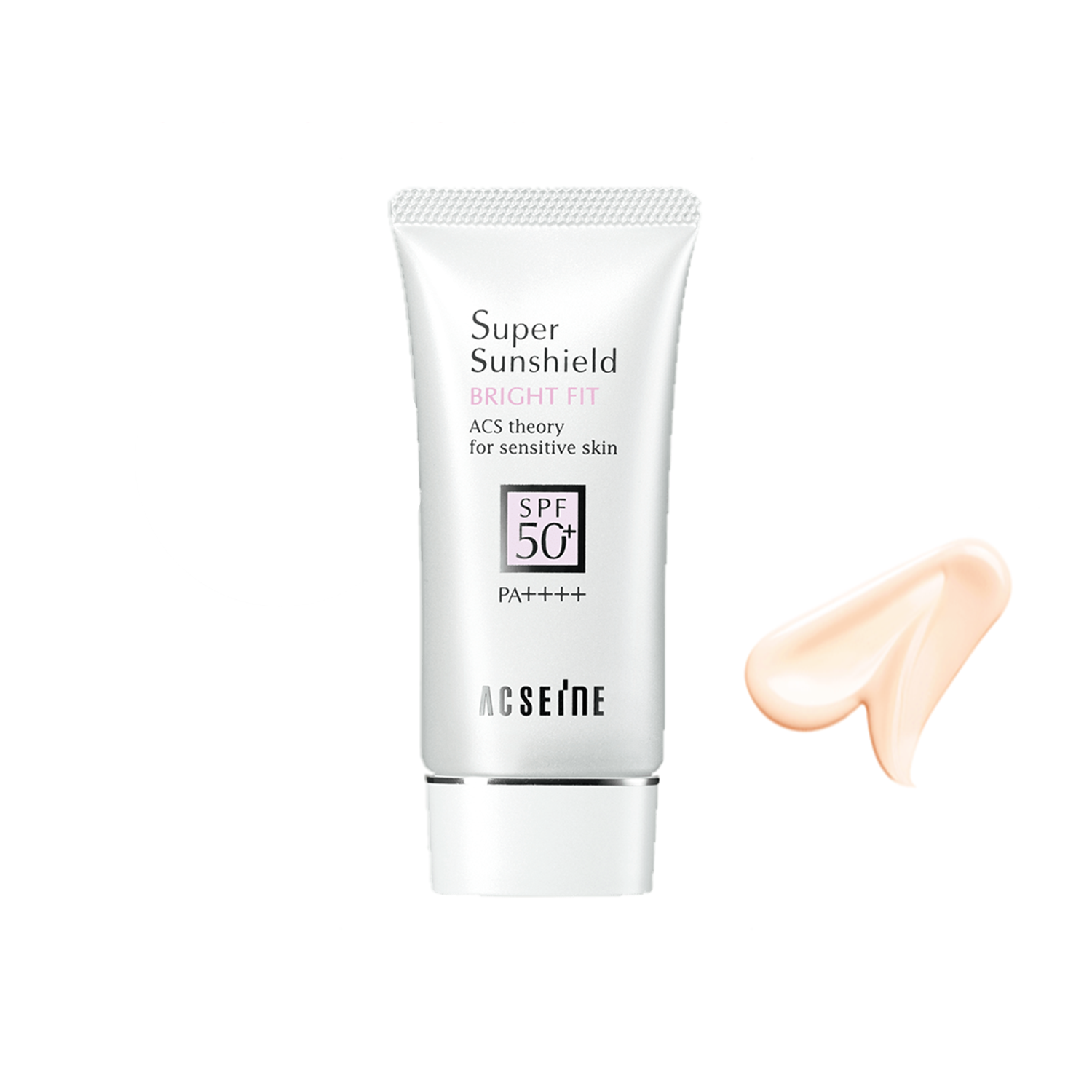 Acseine Super Sunshield Bright Fit Sunscreen SPF50+ for Sensitive Skin - 40g Lightweight Face Sunscreen for Daily Protection & Outdoor Activities