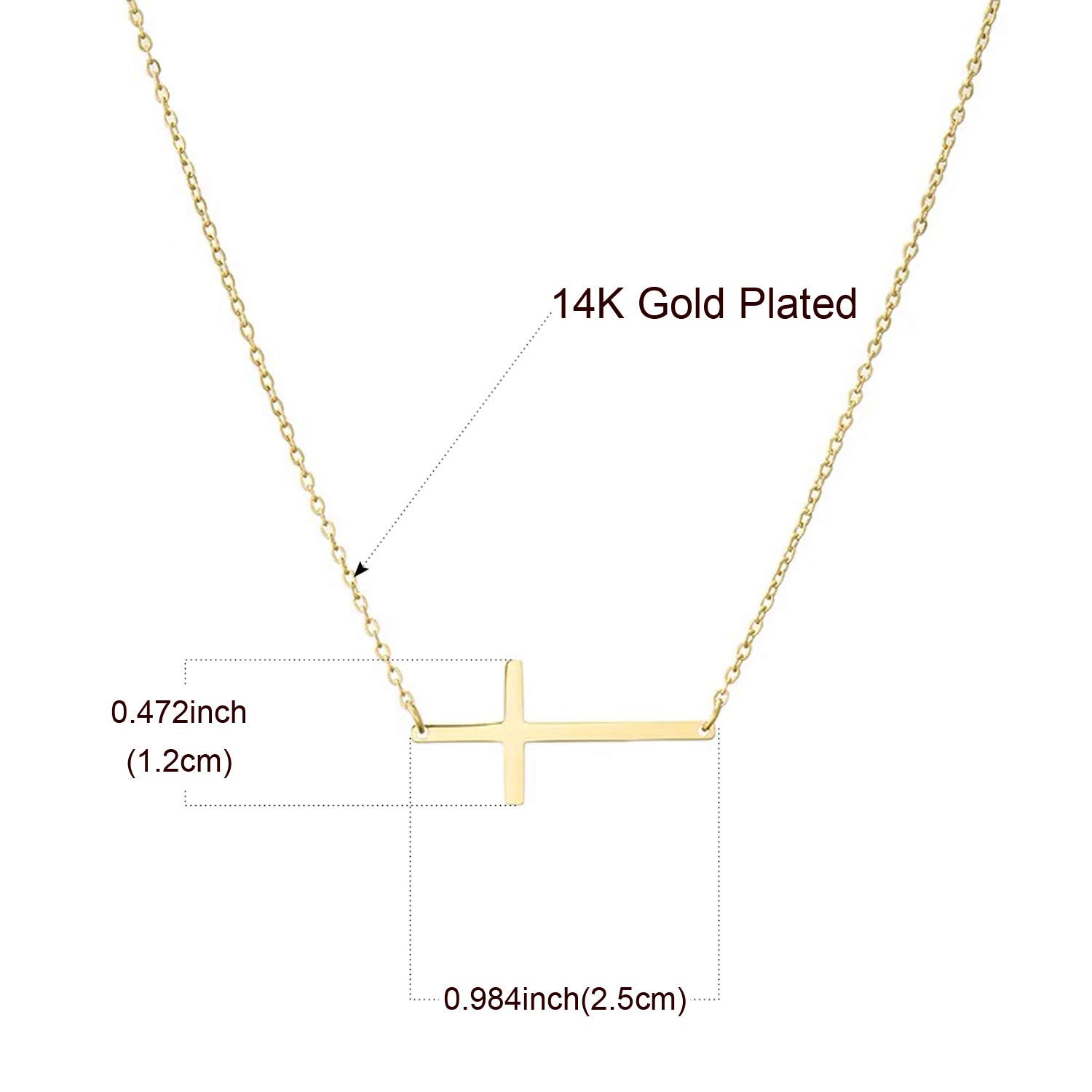 Elegant Small Cross Pendant Necklace for Women - Dainty Minimalist Gold/Silver Religious Jewelry - Perfect Mother's Day, Birthday Gift for Her - Ideal for Church, Weddings & Everyday Wear