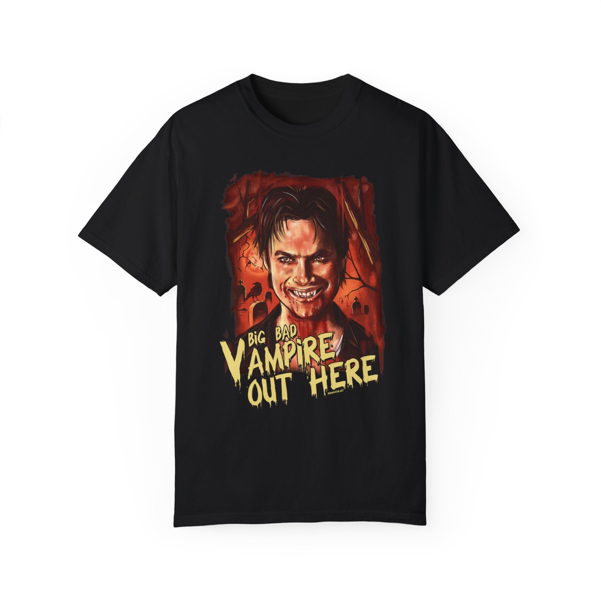 Big Bad Vamp Tshirt - Gothic Vampire Graphic Tee for Men & Women | Perfect for Halloween, Cosplay & Alternative Fashion