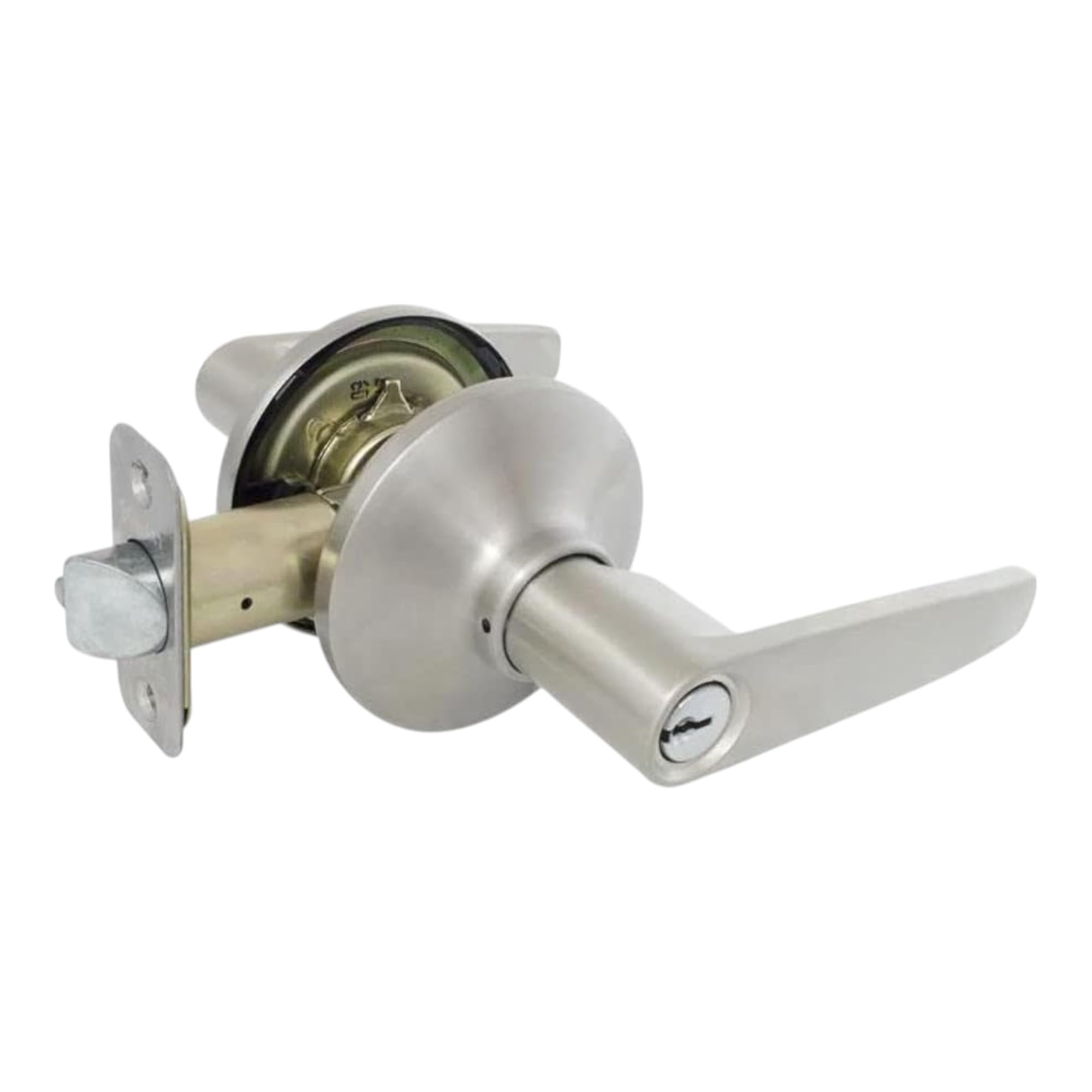 Pamex Yuma PLGS00 Keyed Entry Lever Lock - Satin Chrome Finish | Secure Home & Office Doors | Damaged Box (New) | Ideal for Residential & Commercial Security