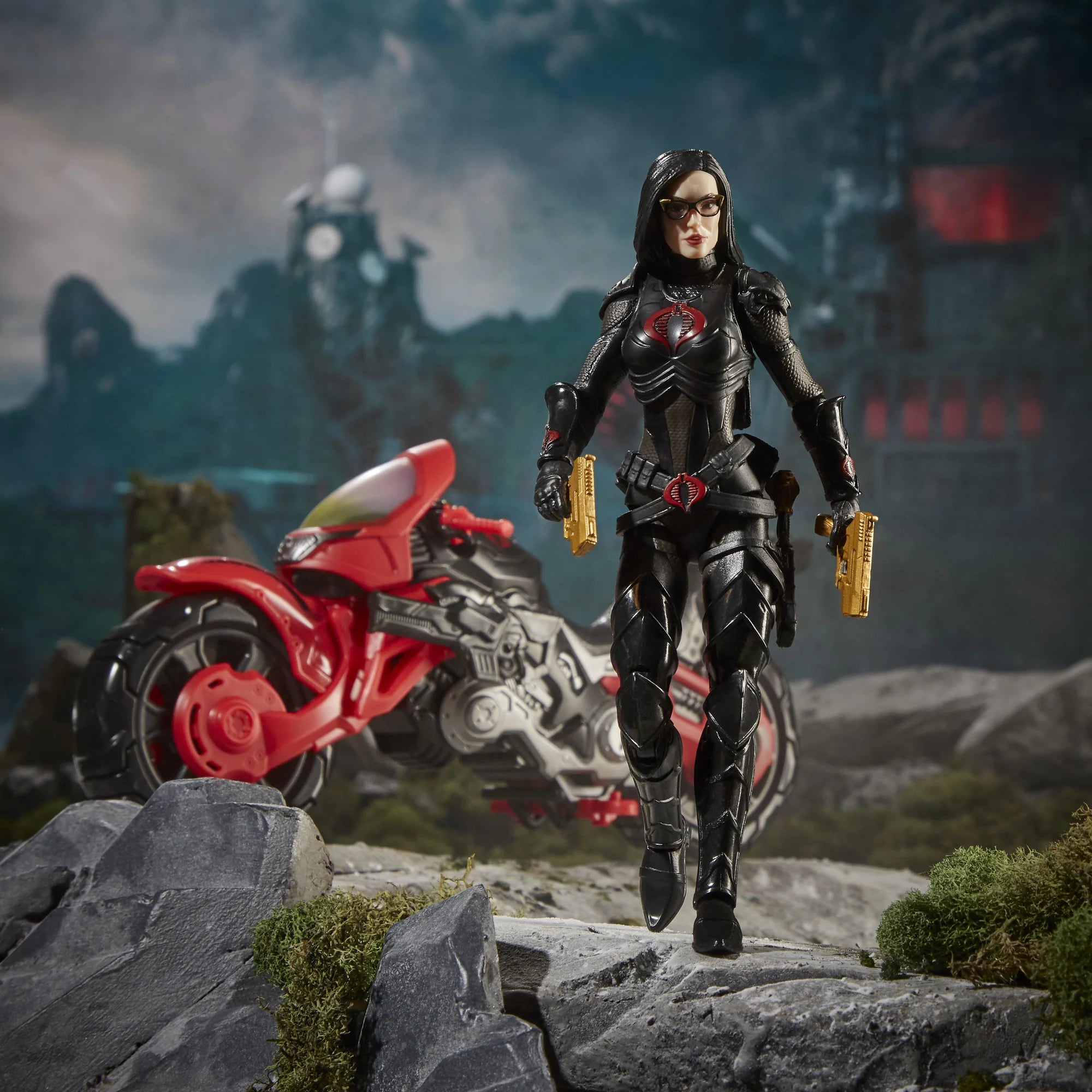 G.I. Joe Classified Series Baroness Action Figure with C.O.I.L. Motorcycle - Collectible 6-Inch Scale Toy for Display & Play - Perfect for Fans & Collectors