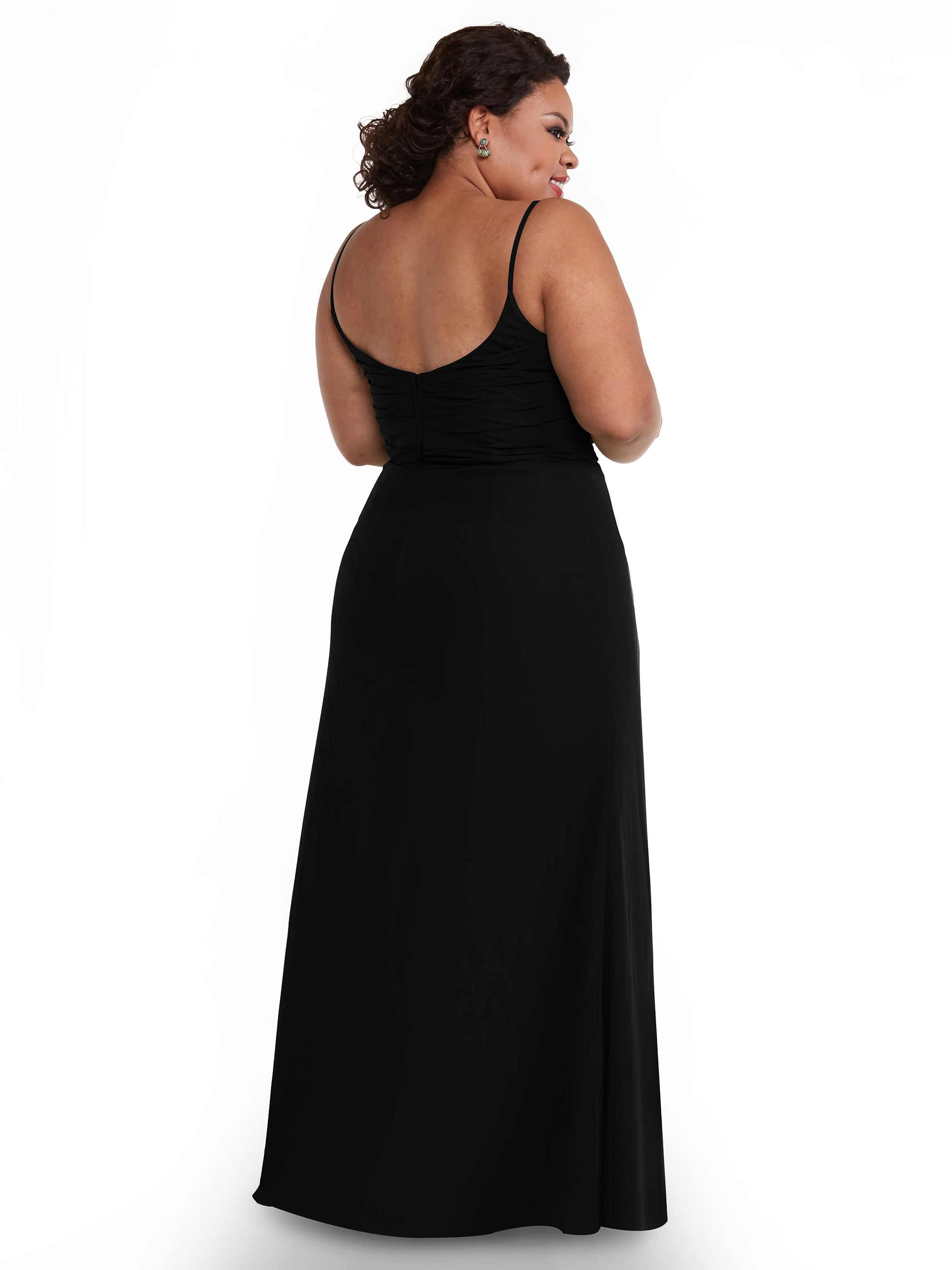 Elegant 80169 Chiffon Sheath Bridesmaid Dress with Pleated Bodice - Perfect for Weddings, Formal Events & Special Occasions