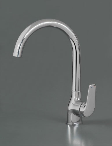 Saluto Sink Mixer AP - Modern Kitchen Faucet with Pull Down Sprayer, Single Handle Cold & Hot Water Mixer Tap for Home, Restaurant, and Office Use