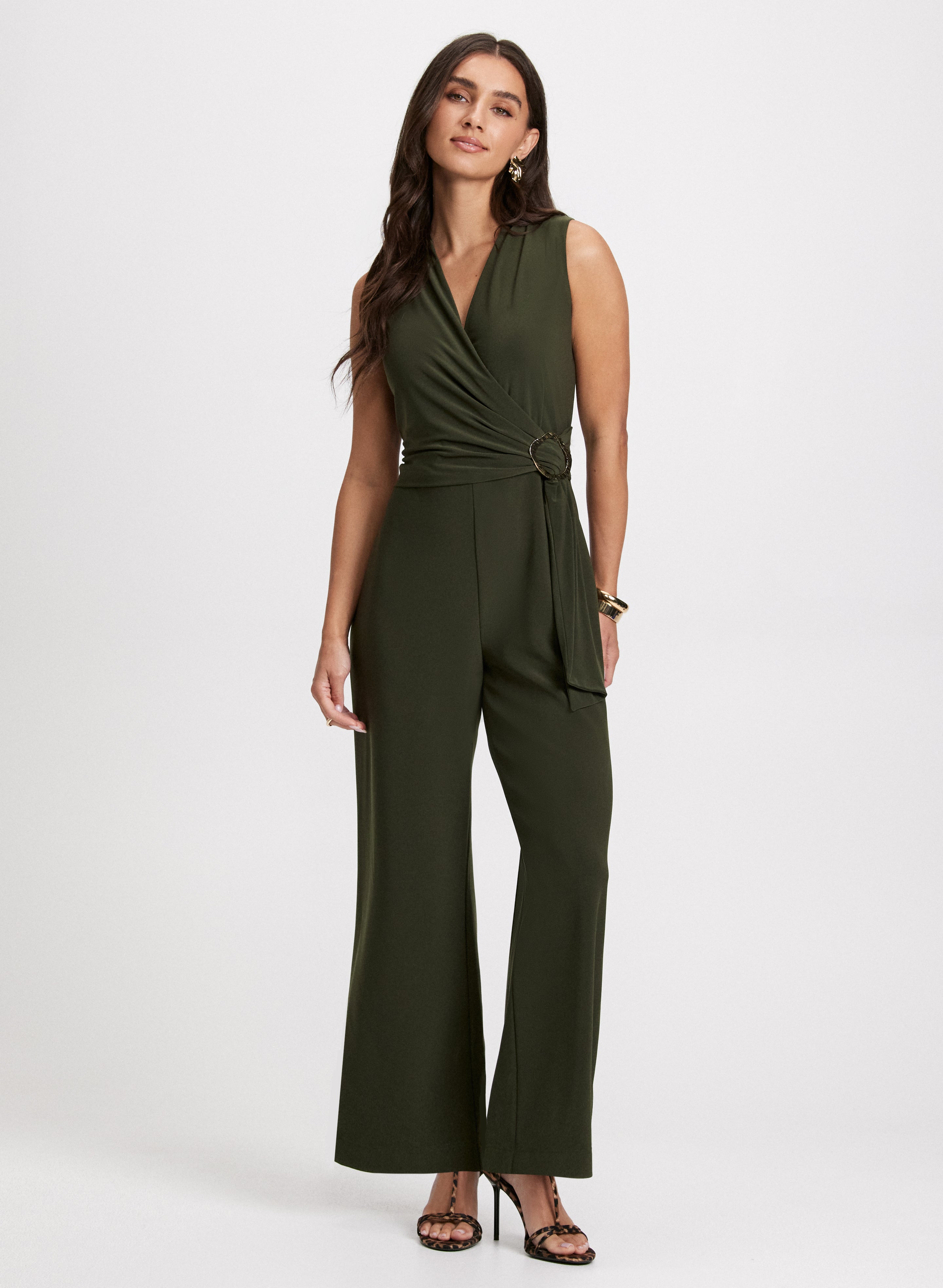 Women's Fashion Crossover Sleeveless Jumpsuit Romper - Summer Casual Outfit for Beach, Party & Vacation