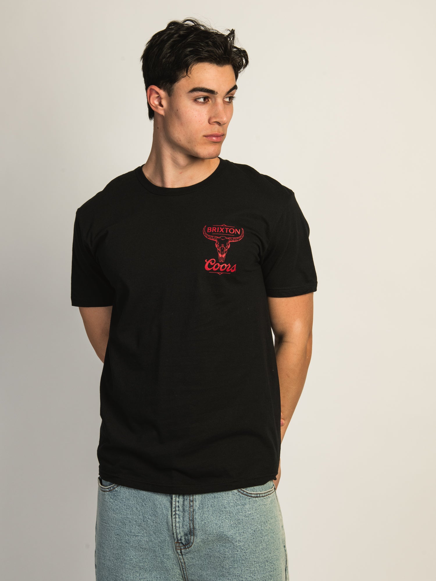 Brixton Coors Round Up T-Shirt for Men - Comfortable Cotton Tee for Casual Wear, Outdoor Activities, and Music Festivals