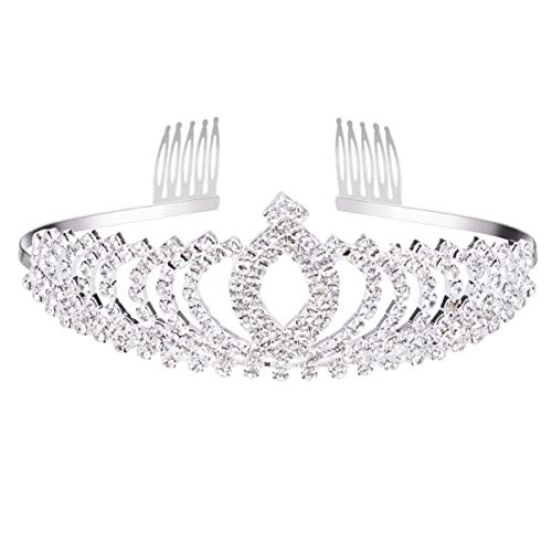 Elegant Women's Bridal Tiara Headband - Wedding, Birthday & Christmas Accessories | Sparkling Rhinestone Hairpiece for Brides, Prom, Party & Special Occasions