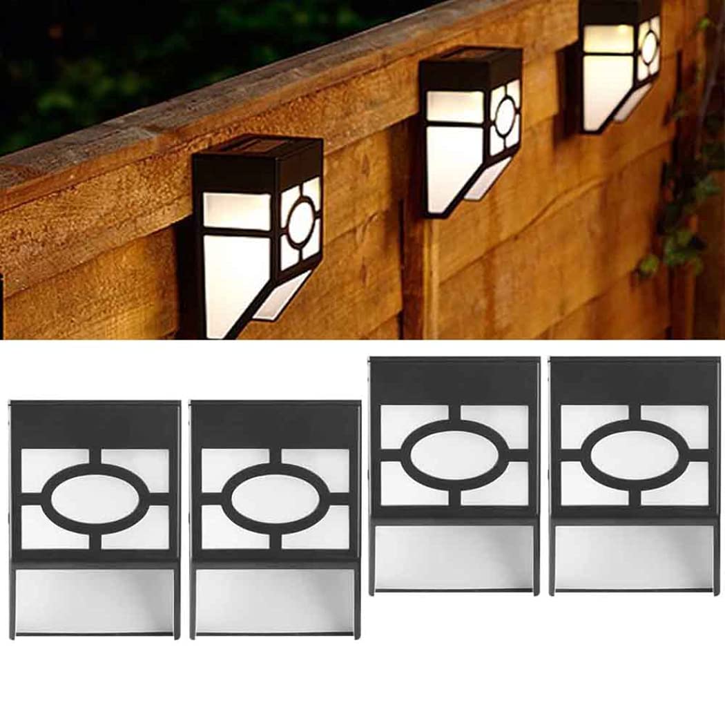 Solar Deck Lights Outdoor - Waterproof LED Solar Fence & Step Lights for Stairs, Yard, Patio - 4 Pack - Perfect for Pathway, Garden, and Landscape Lighting