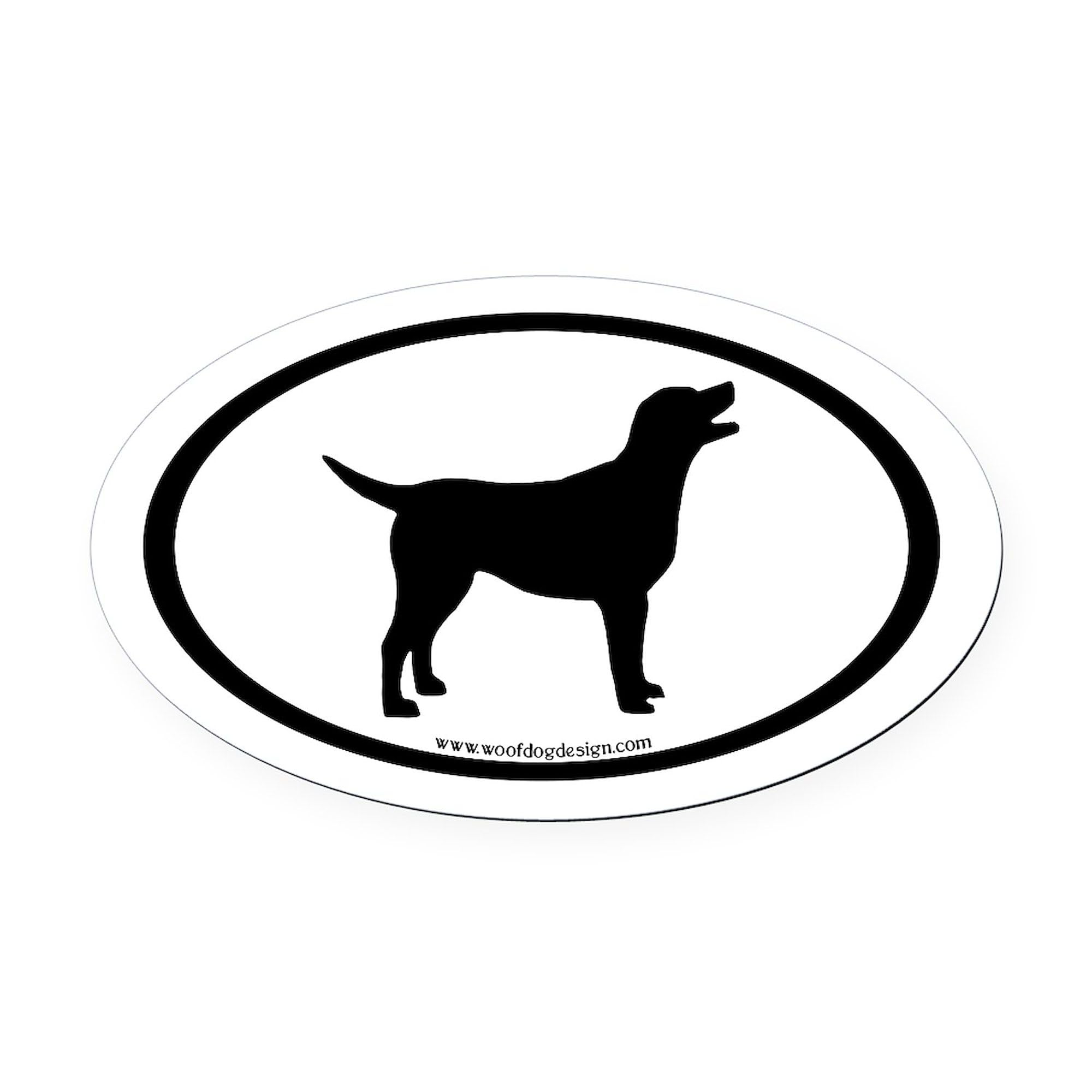 Labrador Retriever Oval Car Magnet with Inner Border - Euro Style Bumper Sticker for Cars, Trucks & Vehicles - Perfect for Pet Lovers, Dog Owners & Animal Enthusiasts