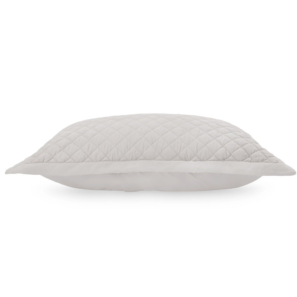 Luxury Diamond Quilted Sham - Soft & Elegant Bed Pillow Cover for Queen/King Size - Perfect for Master Bedroom, Guest Room & Hotel Decor