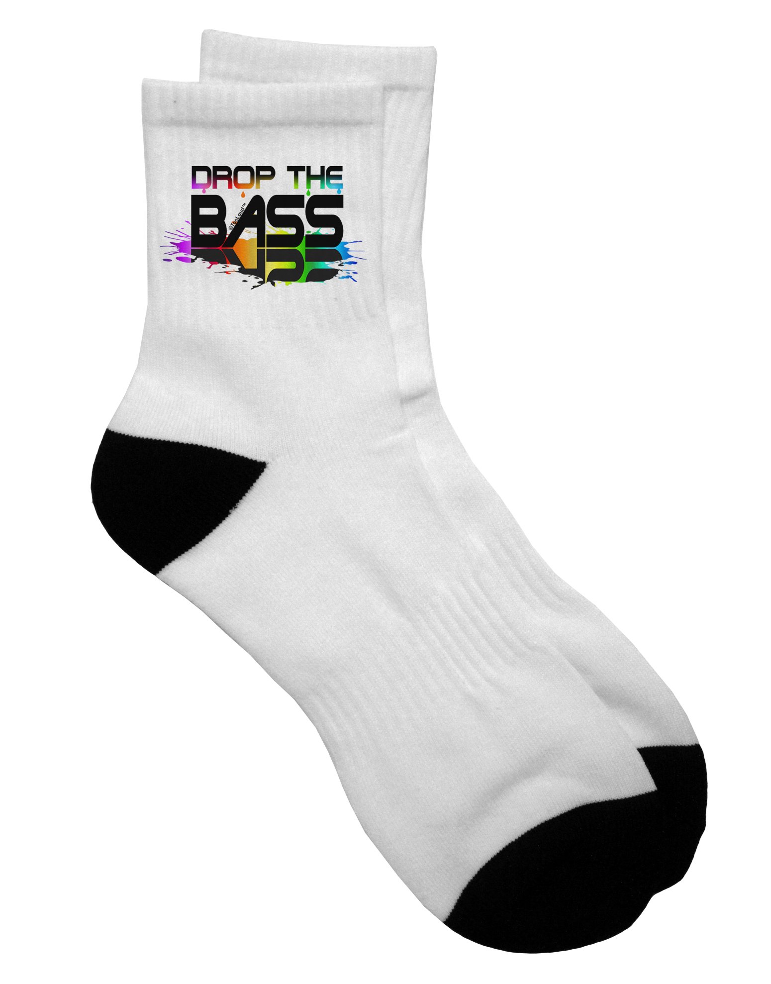 TooLoud Paint Drop The Bass Funky Adult Crew Socks - Trendy Music & Art Inspired Socks for Concerts, Gifts & Casual Wear