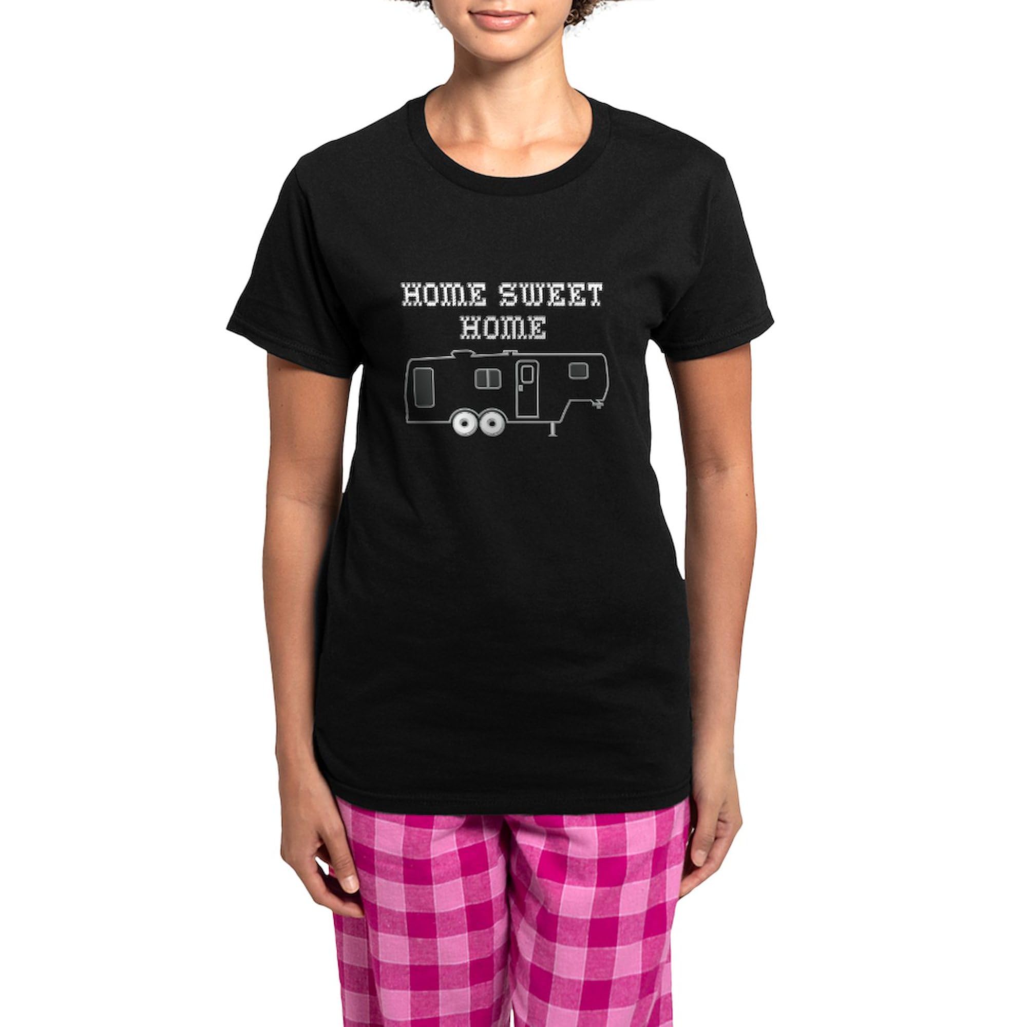 Home Sweet Home Fifth Wheel Women's Dark Pajamas - Cozy Novelty Sleepwear for RV & Camping Lovers - Perfect for Relaxing at Home or Road Trips