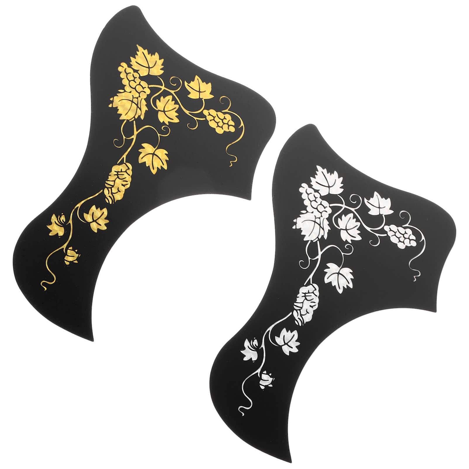 2-Pack ERINGOGO Guitar Scratch Protector Decals - Anti-Scratch Pickguard Shield with Grapevine Design for Acoustic & Electric Guitars - Perfect for Stage Performances & Home Practice