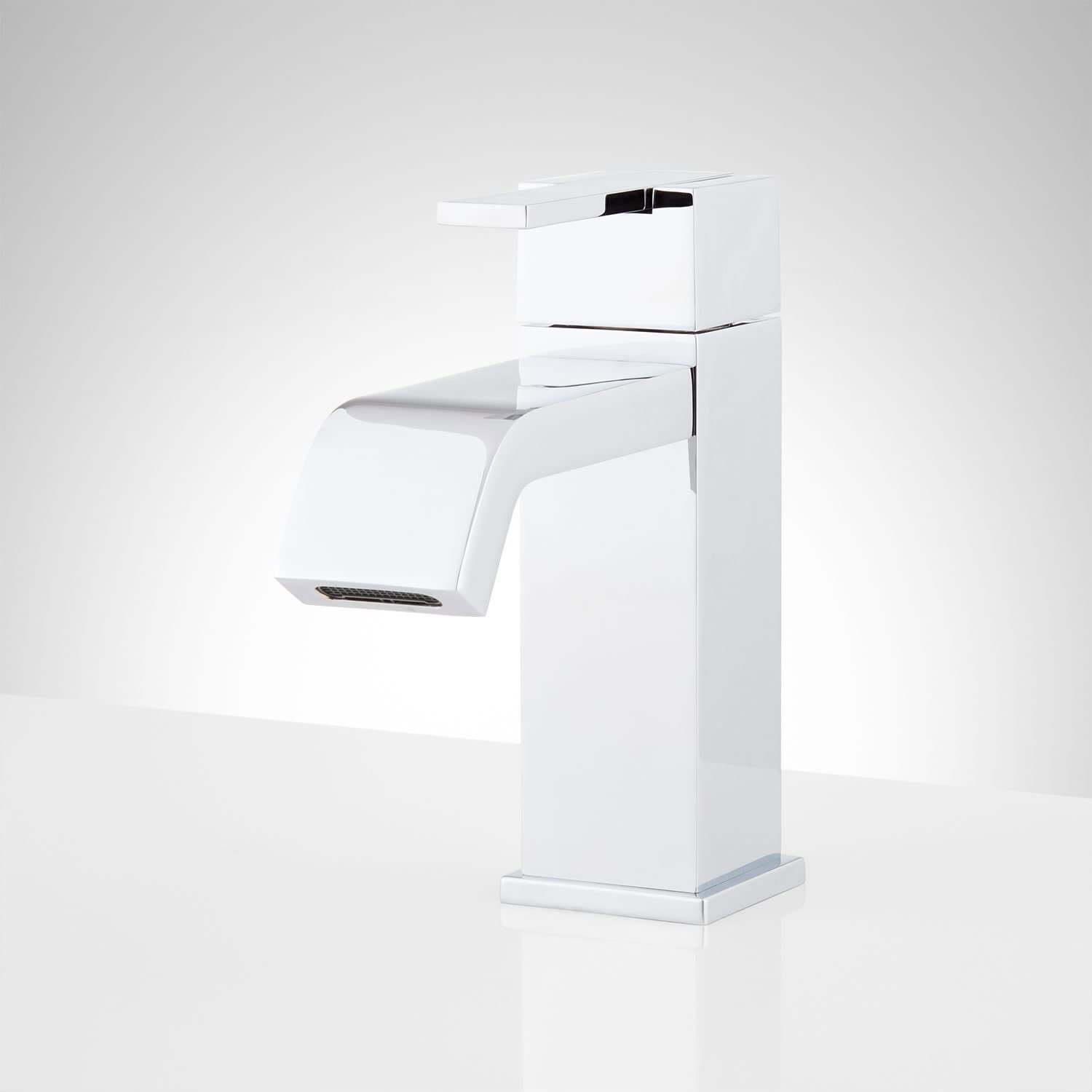 Signature Hardware 948581 Rigi 1.2 GPM Single Hole Bathroom Faucet with Pop-Up Drain Assembly - Modern Water-Saving Sink Faucet for Bathroom Vanity & Powder Room
