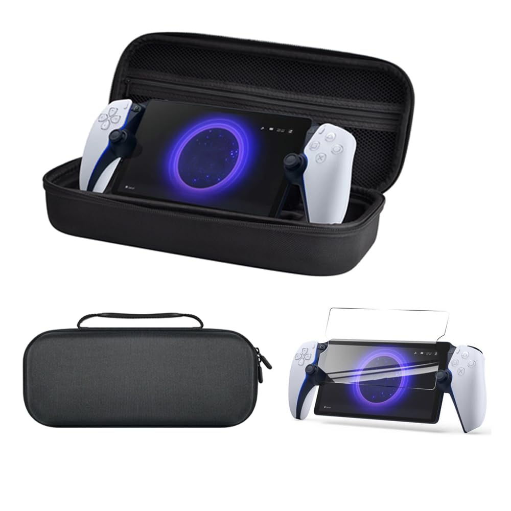 Shockproof EVA Hard Case for Sony PS5 Playstation Portal Remote Player - Durable Protective Storage Carrying Bag (Black) - Perfect for Travel, Gaming Events & Home Storage