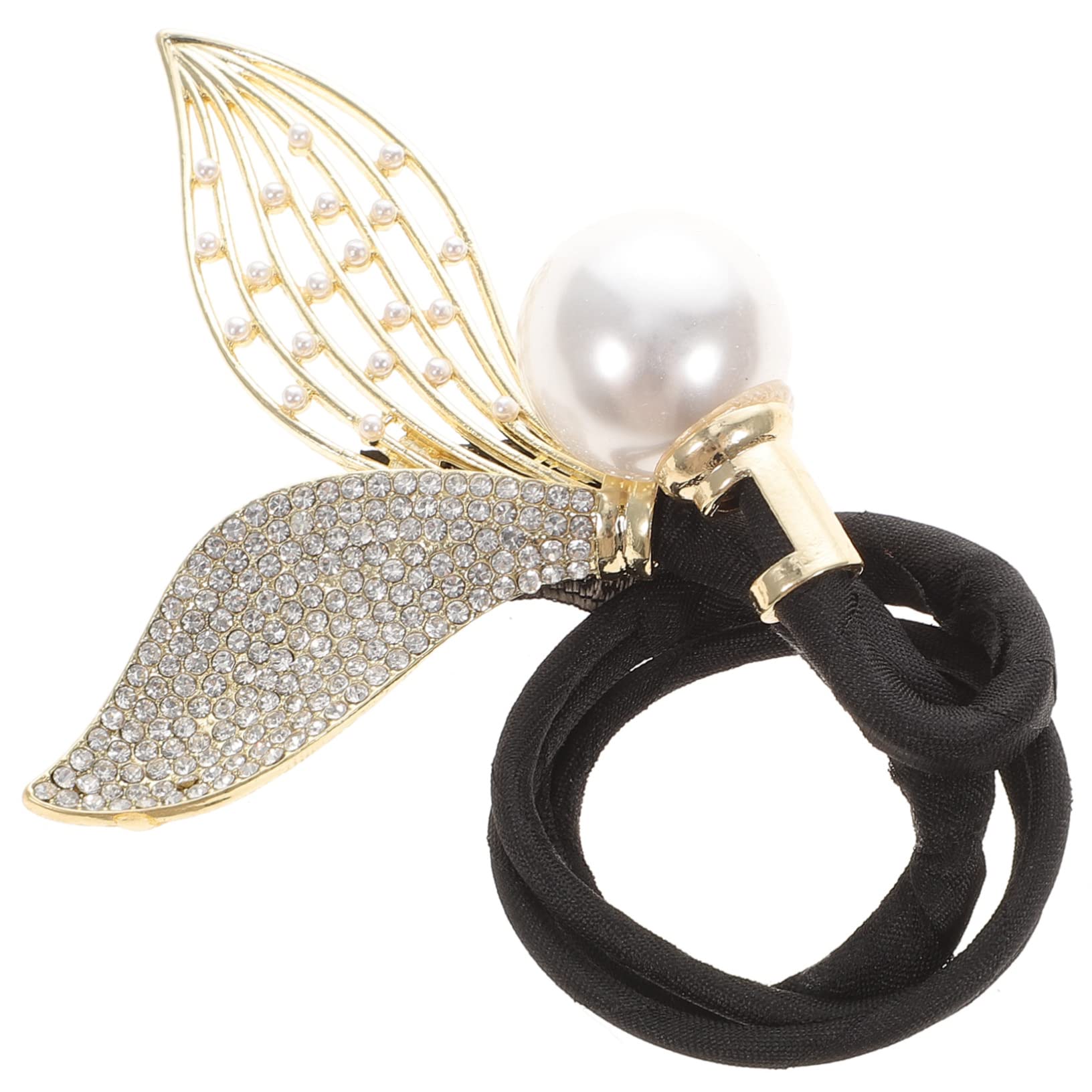 FRCOLOR Pearl Fishtail Hair Curlers - Sponge Foam Hair Bun Shapers with Alloy Rhinestone Decorations for Women & Girls | Perfect for Updos, Wedding Hairstyles, and Everyday Elegant Looks