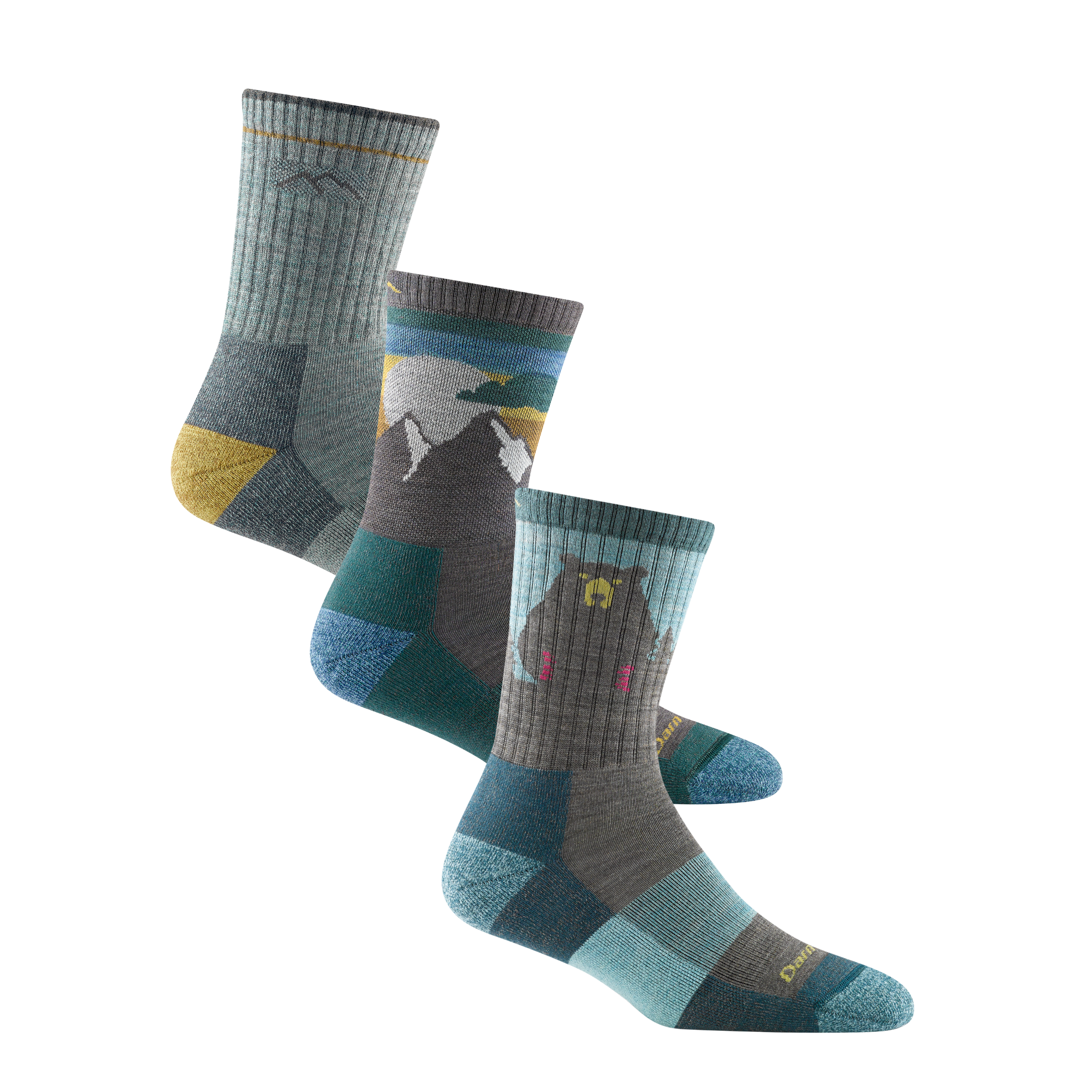 Women's Hiking Socks 3 Pack - Micro Crew Cushioned Socks for Outdoor Adventures, Hiking & Trekking - Moisture Wicking & Breathable for All-Day Comfort
