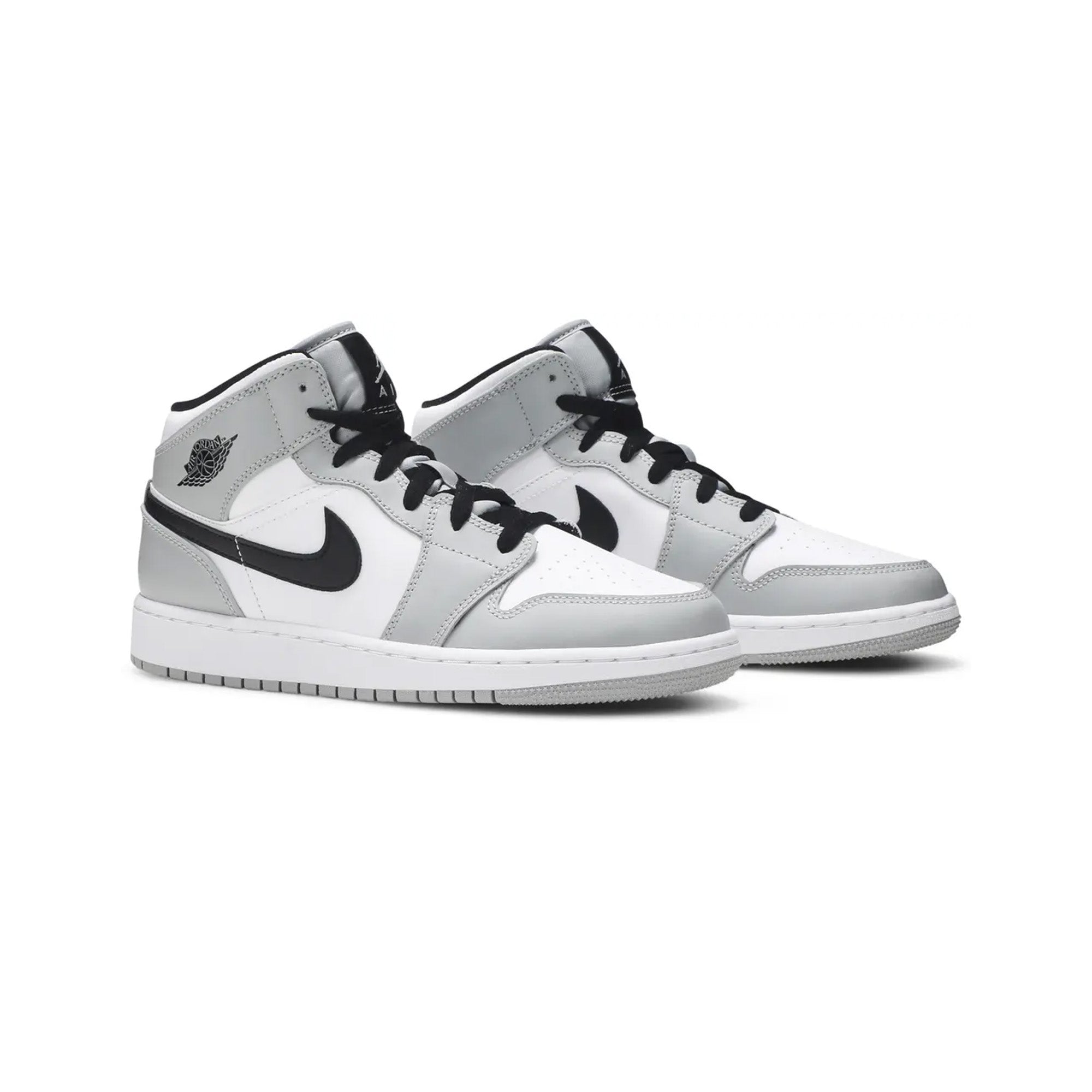 Air Jordan 1 Mid 'Smoke Grey' GS Sneakers - Kids' Basketball Shoes for Boys & Girls | Perfect for School, Sports & Casual Wear