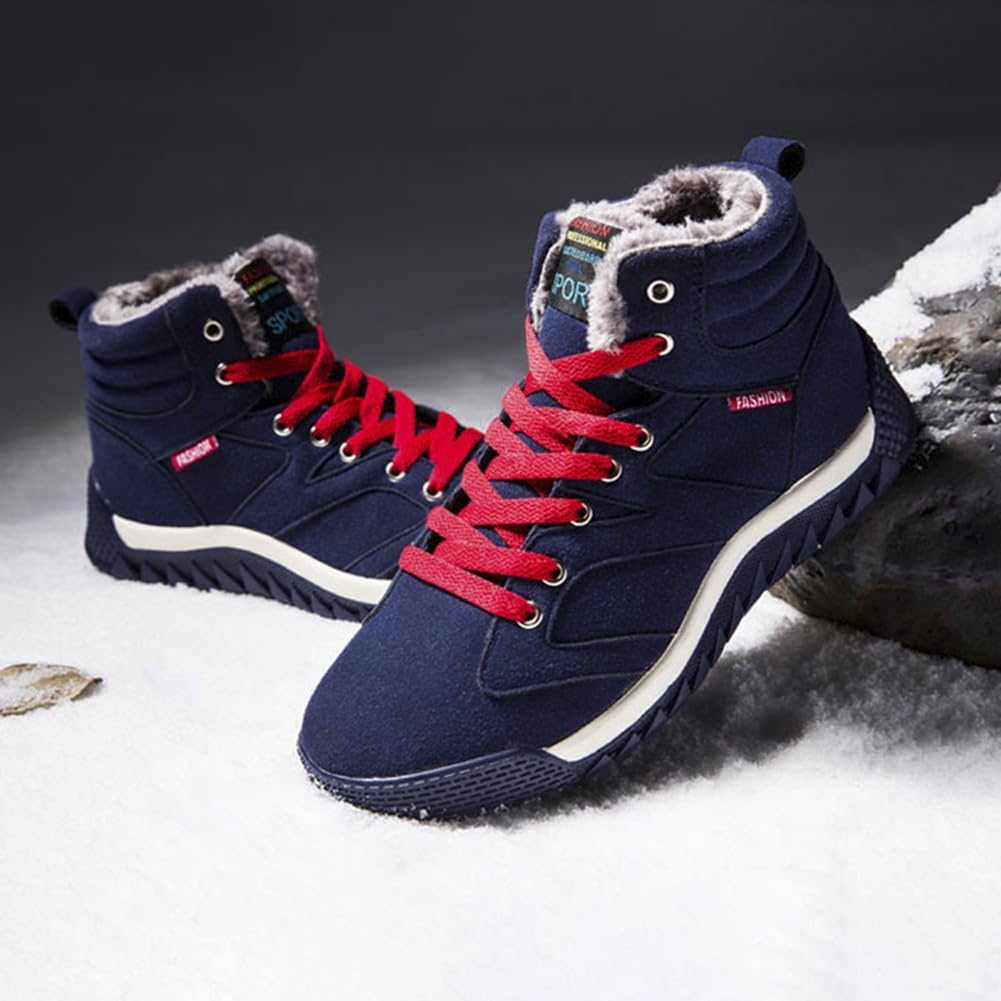 **Men's & Women's Winter Snow Boots - Insulated Waterproof Hiking Shoes with Fur Lining, Anti-Slip Lightweight Outdoor Sneakers for Trekking, Backpacking & Cold Weather Activities**    (场景补充: Perfect for Snowy Trails, Ice Fishing, Winter Camping & Daily Commute)