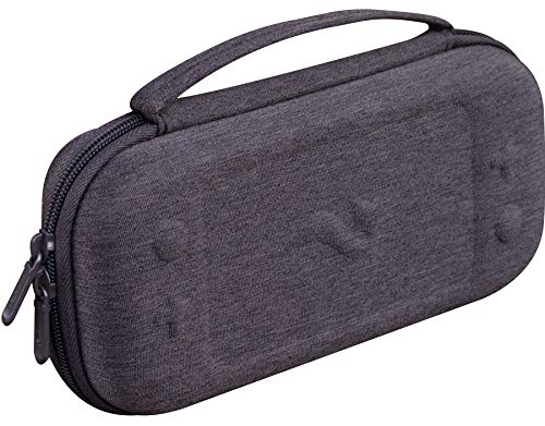ButterFox Slim Compact Carrying Case for Nintendo Switch Lite - Holds 19 Games & 2 Micro SD Cards - Premium Gray Protective Storage Pouch for Switch Lite Accessories - Perfect for Travel, Gaming On-The-Go & Console Protection