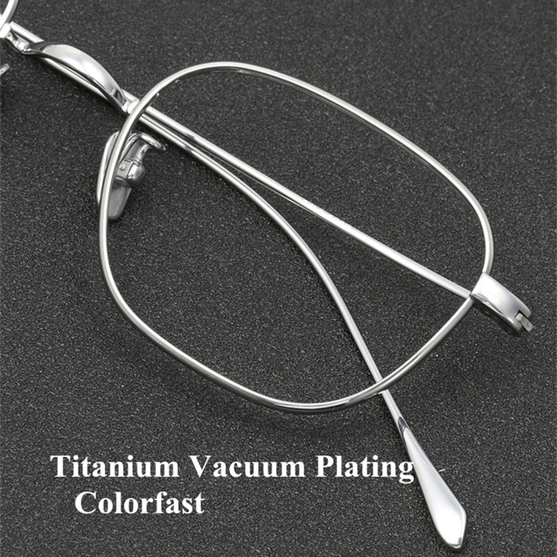 Stylish Black Unisex Titanium Square Eyeglasses - Lightweight 199g for Work, Reading & Fashion