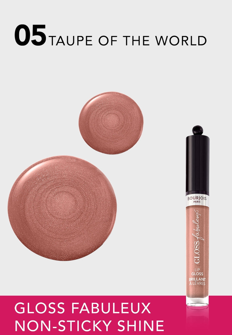 Bourjois Fabuleux Lip Gloss - Hydrating & Shiny Lip Gloss for Women, Long-Lasting & Non-Sticky Formula | Perfect for Daily Wear, Parties & Special Occasions
