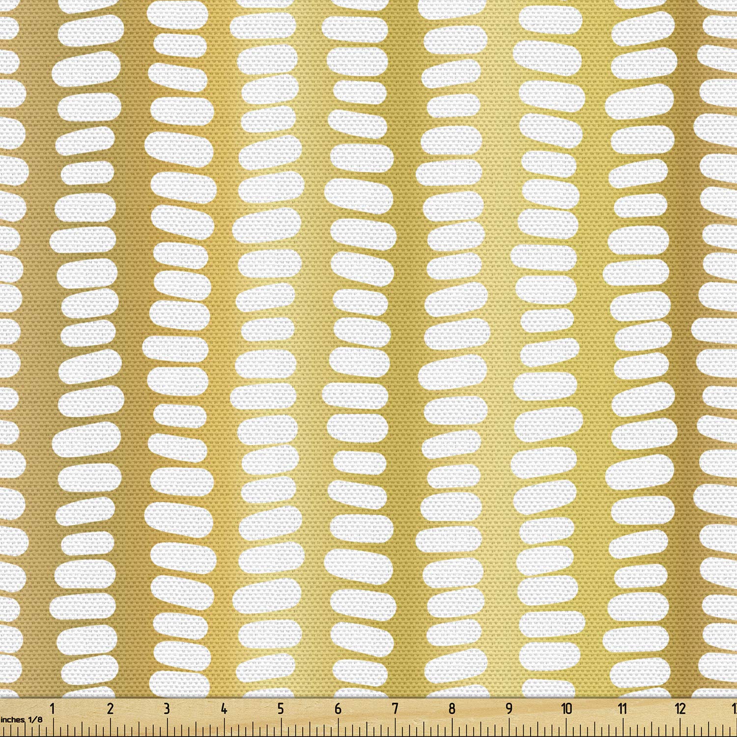 Ambesonne Abstract Fabric by The Yard - Scrapbook Style Geometric White Dashes Artwork for Upholstery, Home Decor & DIY Crafts | 10 Yards Pale Coffee | Perfect for Christmas Decor, Throw Pillows & Table Runners