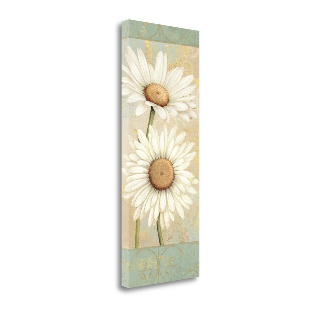Beautiful Daisies Floral Art Print by Daphne Brissonnet - Handmade Giclee Canvas Painting for Home Decor, Living Room Wall Art, Bedroom & Office Decoration