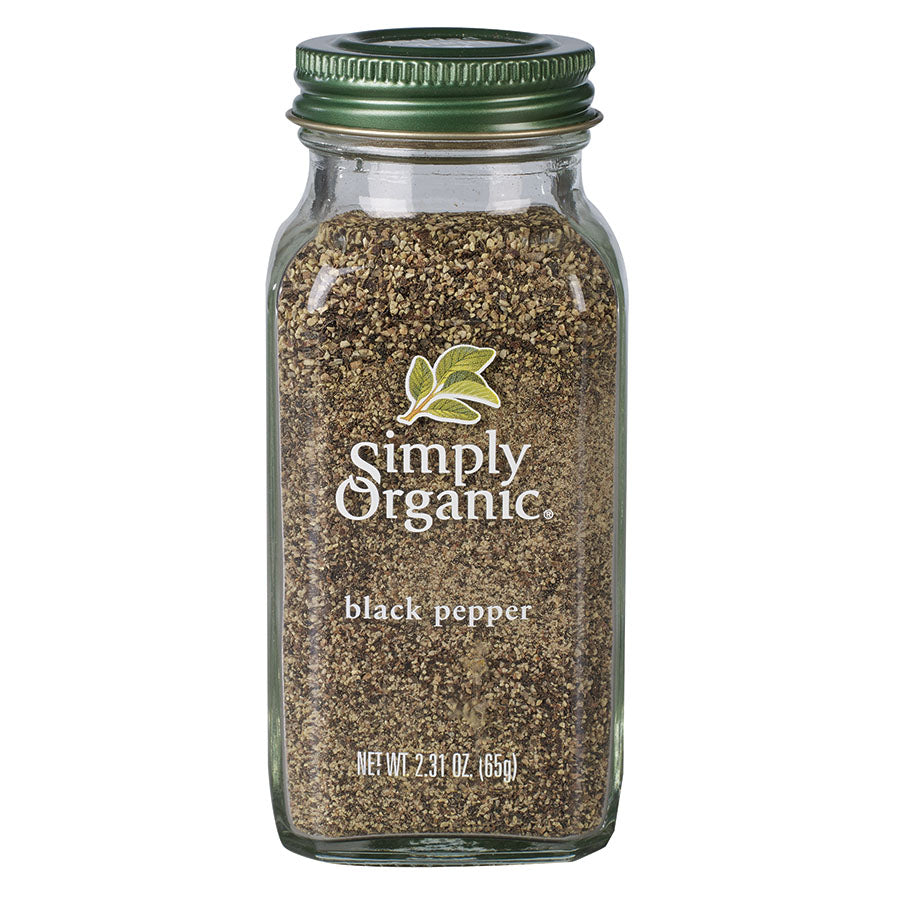 Simply Organic Ground Black Pepper - Premium Quality, Non-GMO, Gluten-Free | Perfect for Cooking, Seasoning & Gourmet Recipes
