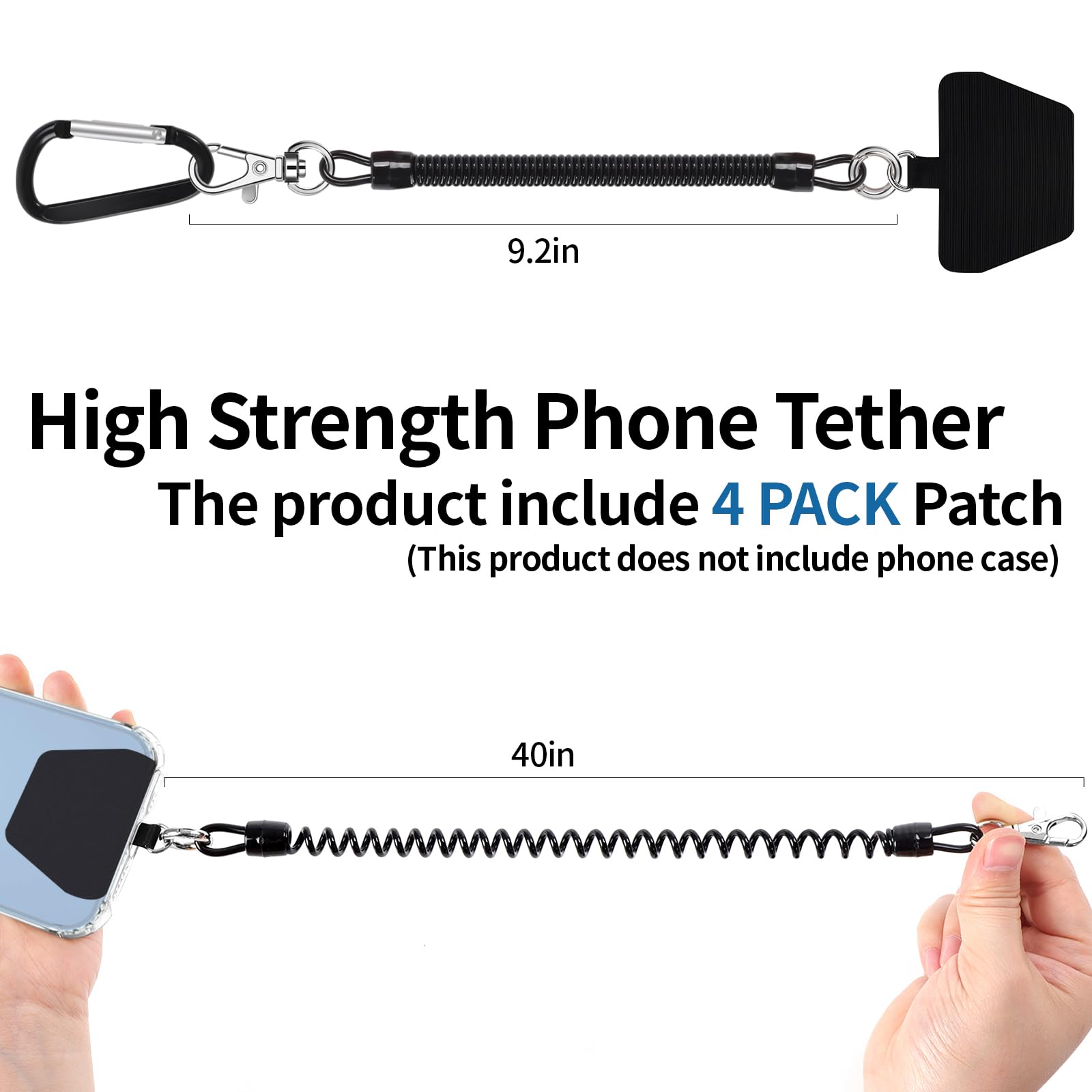 Doormoon Phone Lanyard with 4 Patches - Secure for Hiking & Climbing
