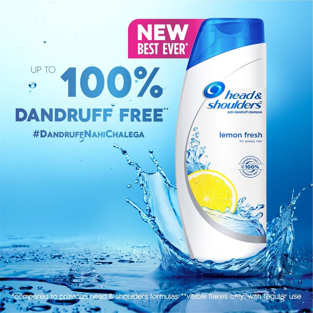 Head & Shoulders Lemon Fresh Shampoo 80ml - Refreshing Dandruff Control Shampoo for Men & Women - Perfect for Daily Hair Care & Scalp Refreshment