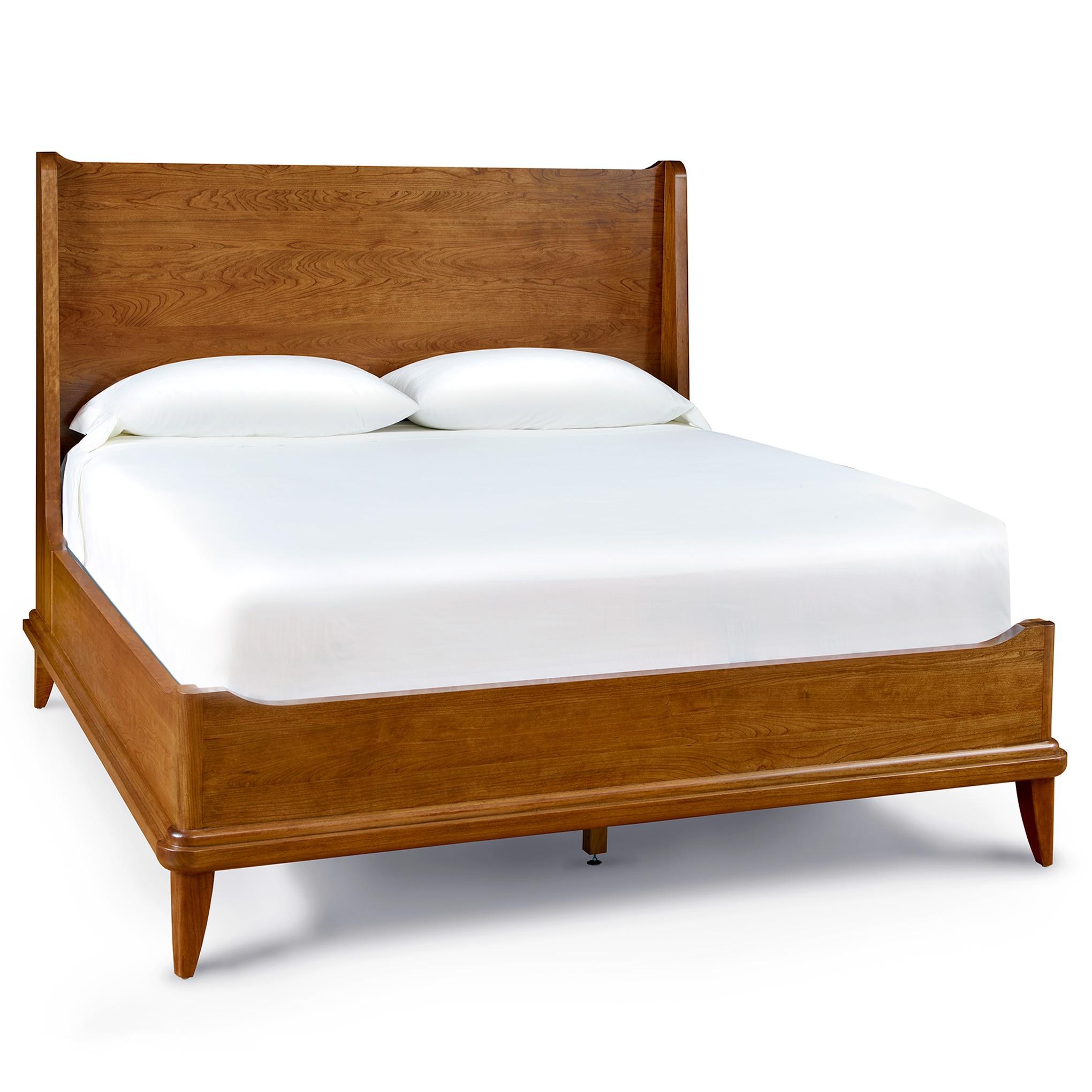 Martine Bed Frame - Queen Size Platform Bed with Wooden Slats & Headboard - Modern Minimalist Bedroom Furniture for Home, Apartment, Guest Room