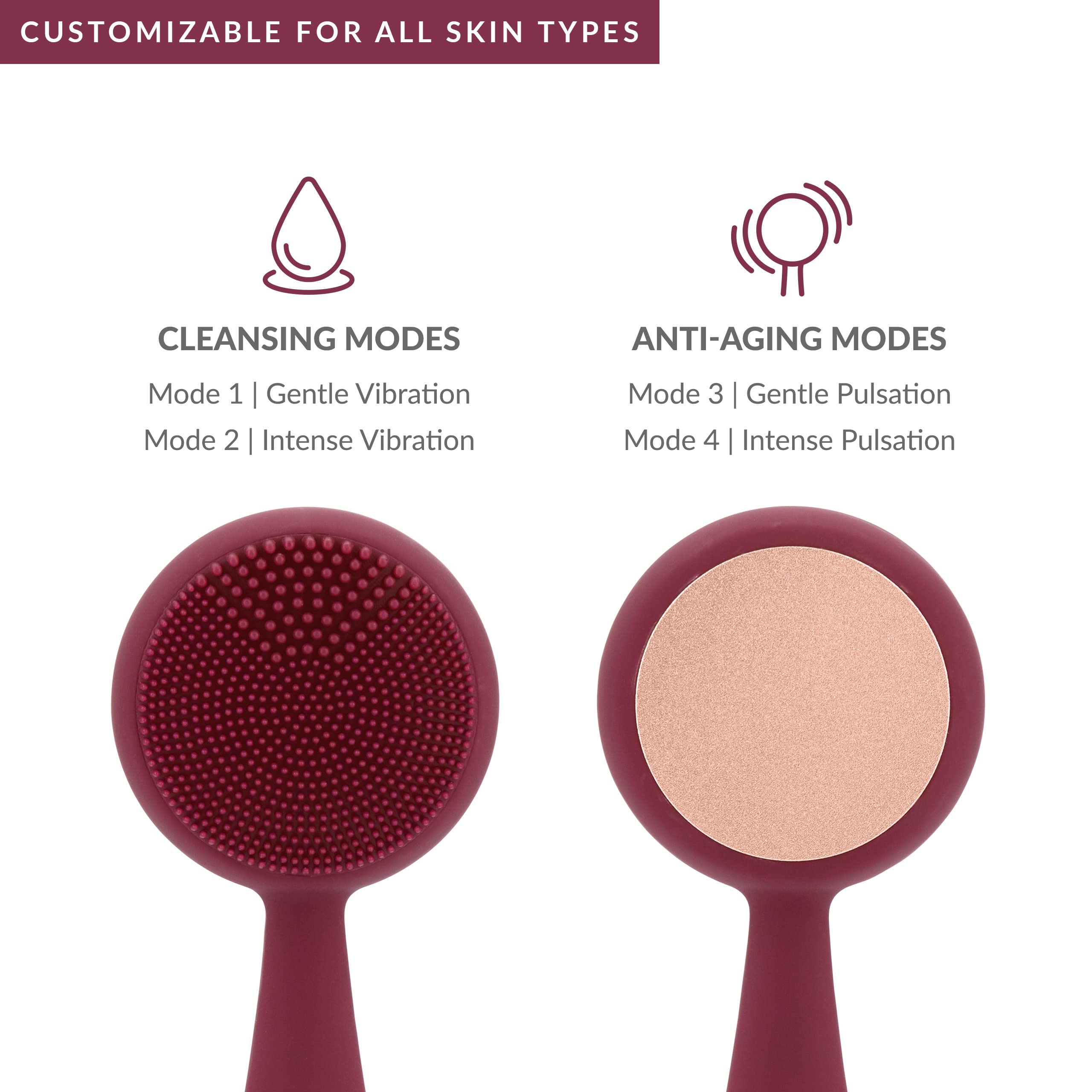 PMD Clean Pro Smart Facial Cleansing Device with Silicone Brush & ActiveWarmth Anti-Aging Massager - Deep Pore Cleanser for Glowing Skin - Perfect for Daily Skincare Routine & Anti-Aging Treatment at Home