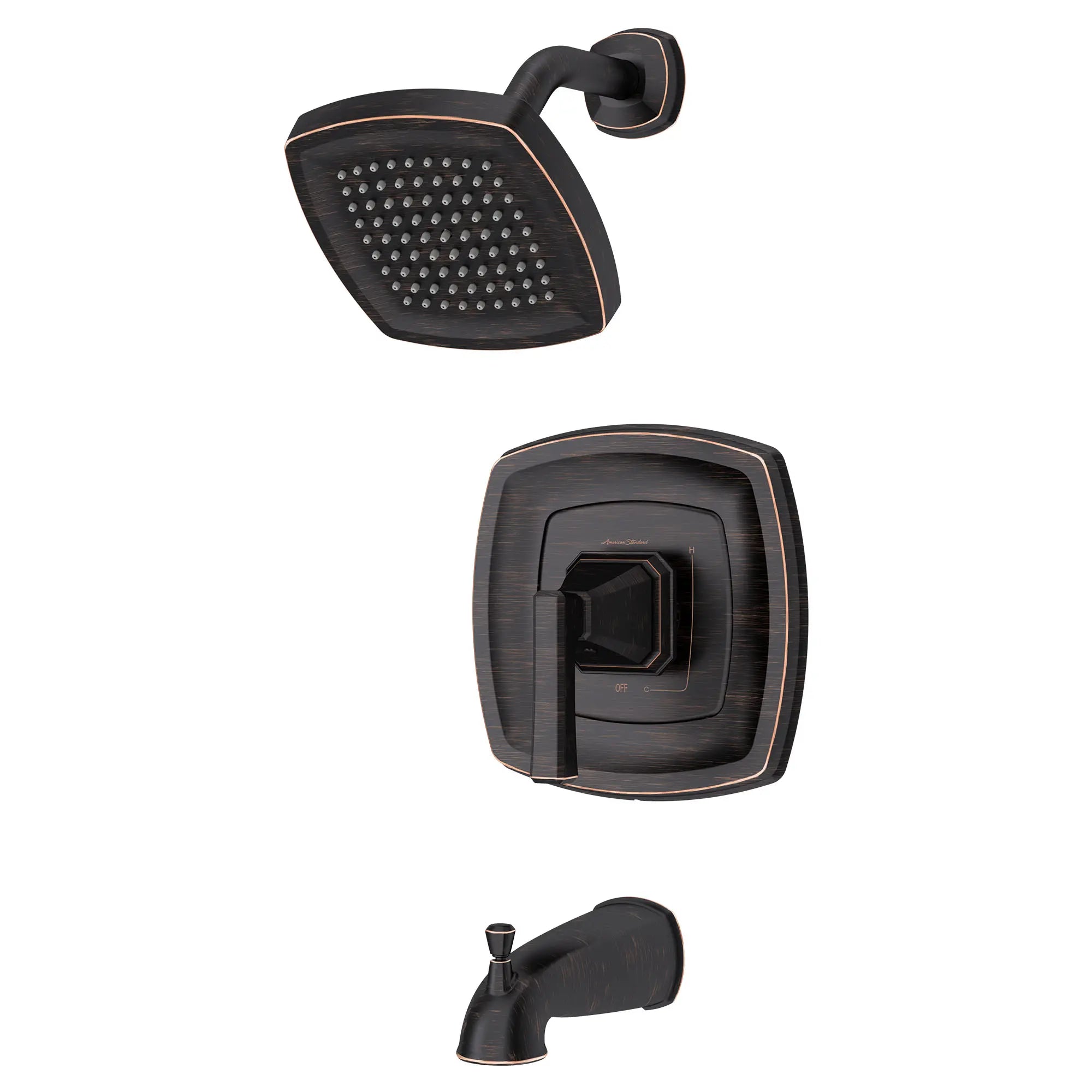 Crawford 2.5 GPM Tub and Shower Trim Kit with Showerhead - Double Ceramic Pressure Balance Cartridge & Lever Handle - Perfect for Bathroom Renovation and Modern Home Upgrade