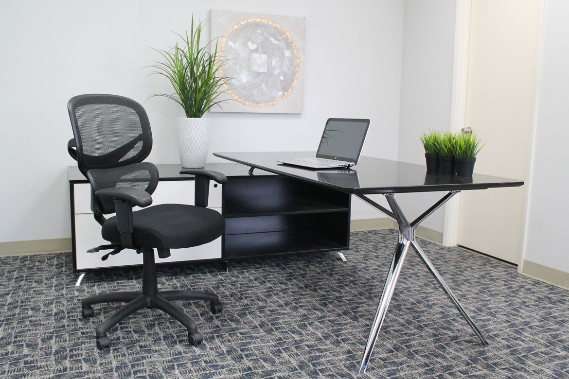 Boss Mesh Back Ergonomic Office Chair B6338 - Adjustable Lumbar Support & Breathable Design for Home & Office Workspaces