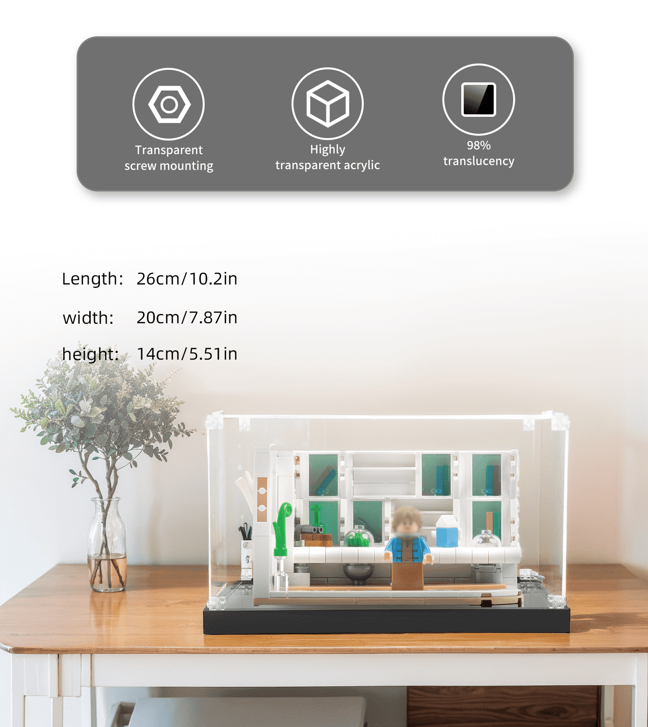 LEGO Star Wars Lars Family Homestead Kitchen 40531 Display Case - Protective Showcase for Collectible LEGO Sets | Perfect for Home Decoration & Gift Giving