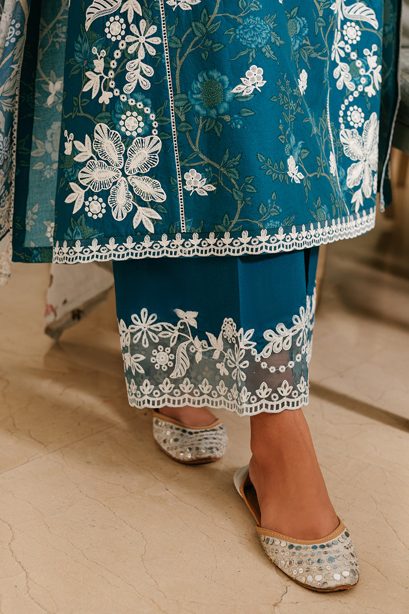 ICE BLOOM 3-Piece Embroidered Lawn Suit for Women - Floral Summer Outfit for Casual Wear & Special Occasions