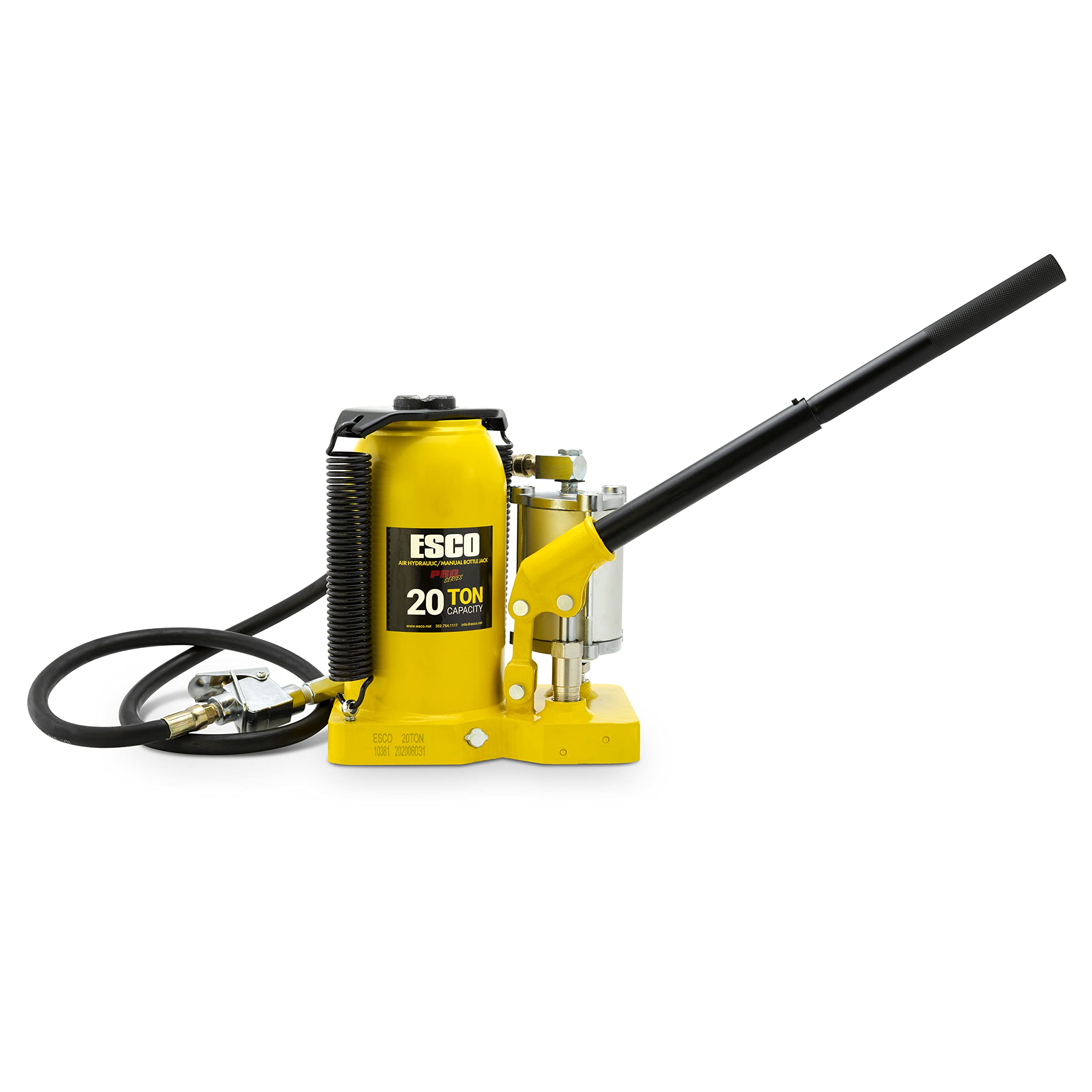 Pro Series 20 Ton Air Hydraulic Bottle Jack - Heavy Duty Car Lift for Trucks, SUVs & Auto Repair - Perfect for Garage, Workshop & Emergency Roadside Use