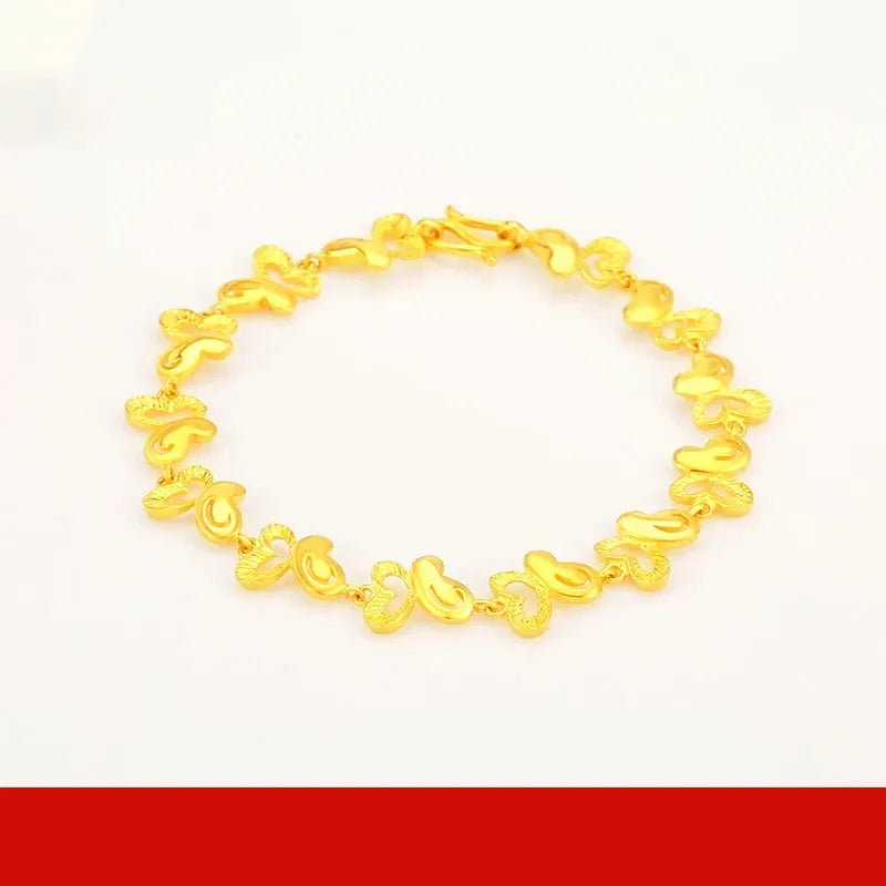 24K Pure Gold Bracelet 999 Solid Real Gold Bangle - Elegant, Romantic & Classic Jewelry for Women | Perfect for Gifts, Weddings, Anniversaries & Special Occasions